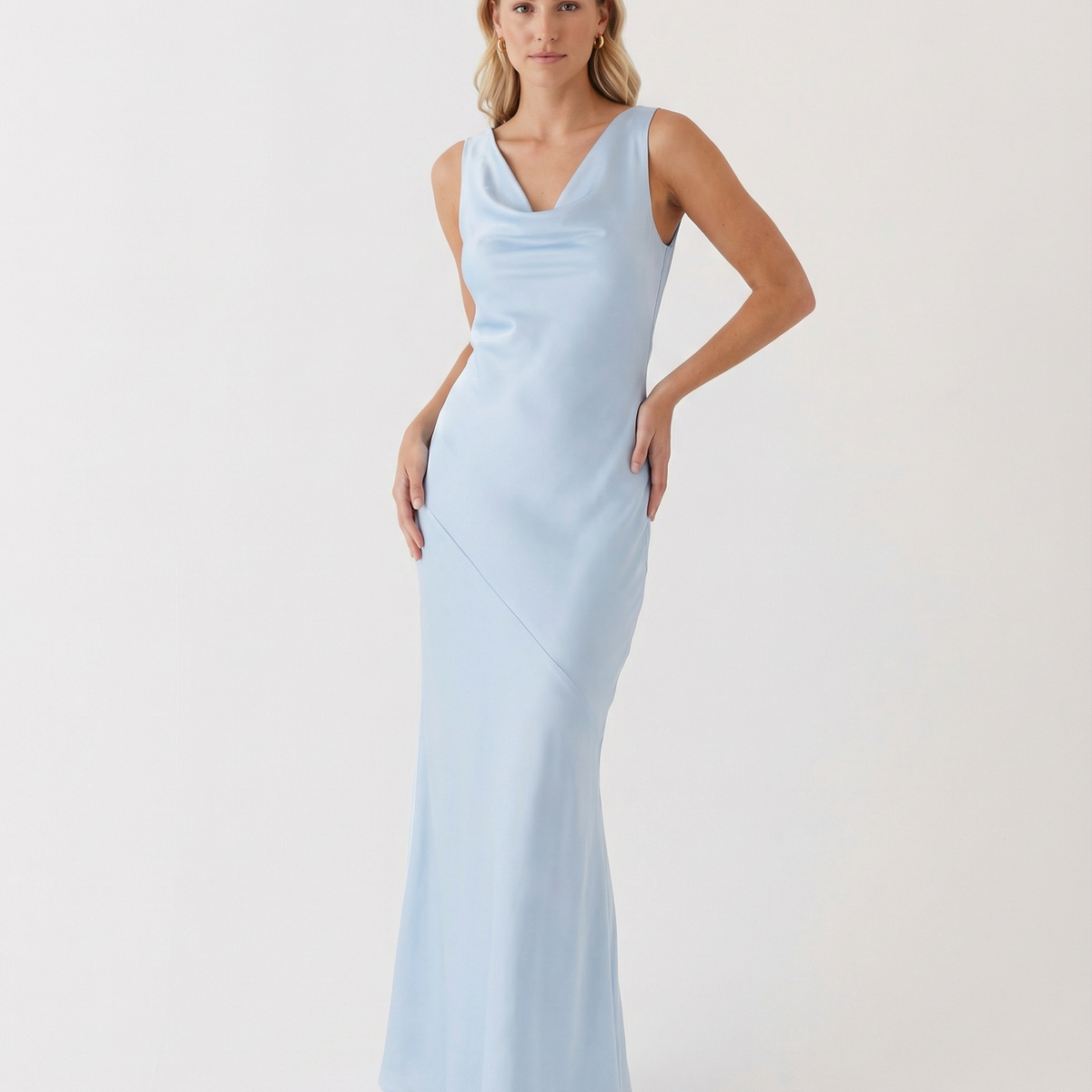 Muriel | Maxi Dress with Cowl Neck and Open Back