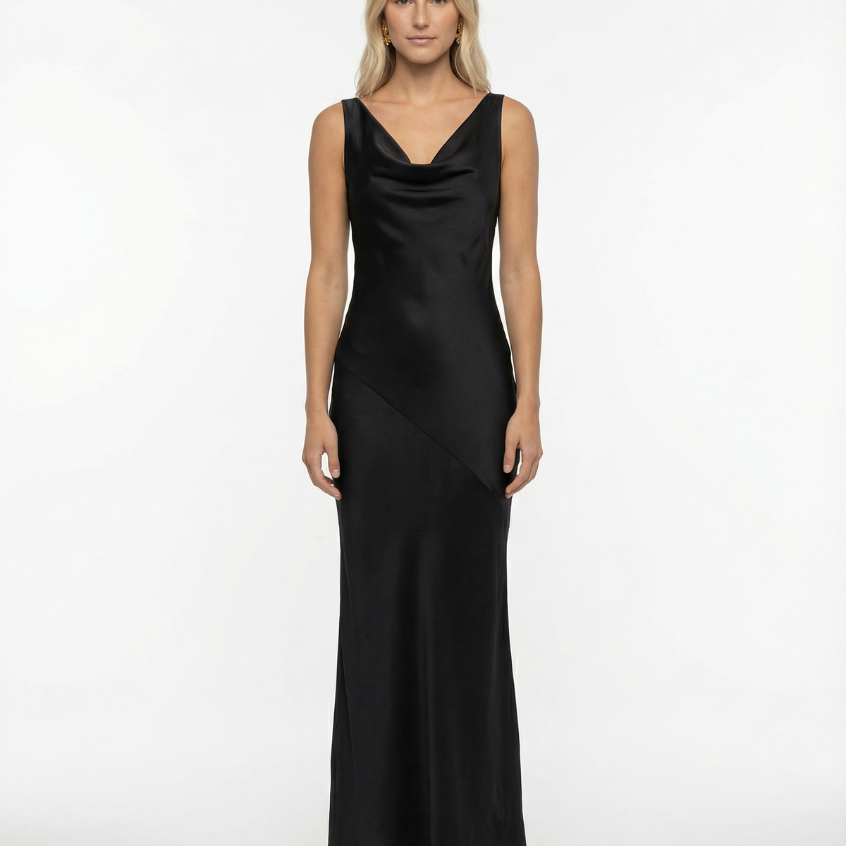 Muriel | Maxi Dress with Cowl Neck and Open Back