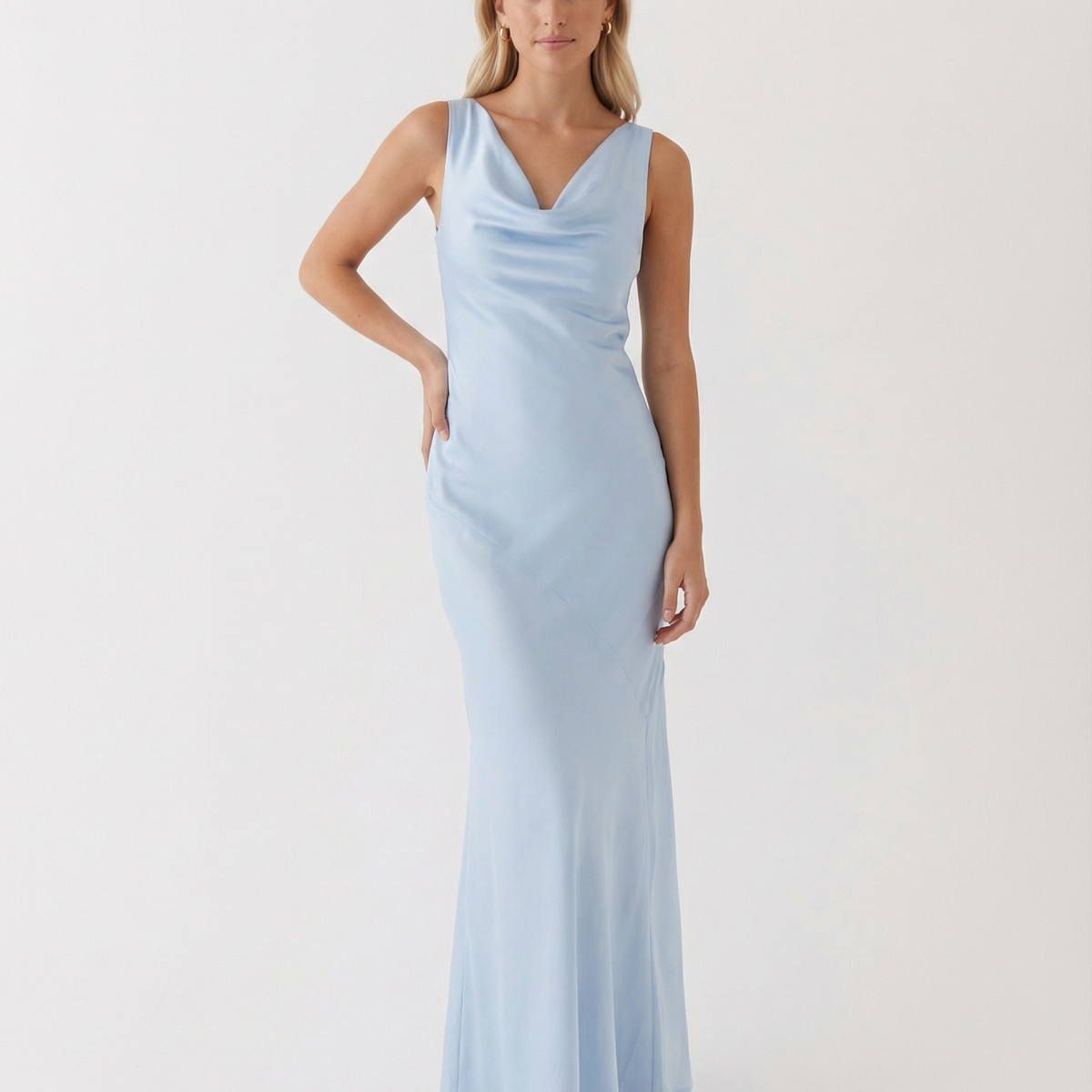 Muriel | Maxi Dress with Cowl Neck and Open Back