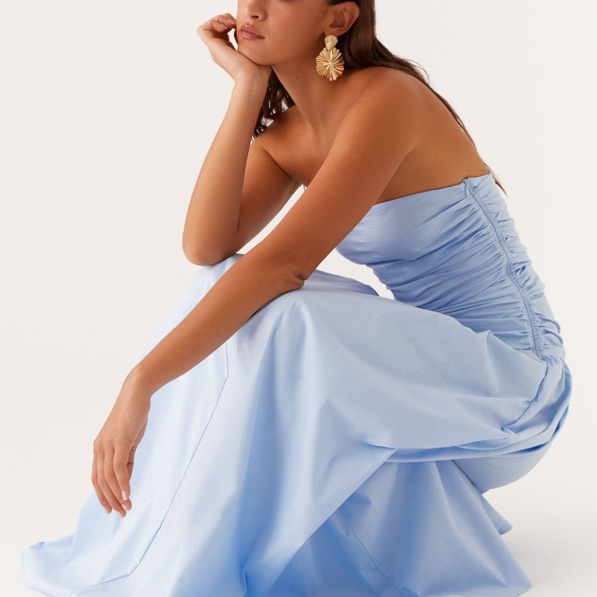 Norma | Cowl Neck Slinky Bias Cut Maxi Dress