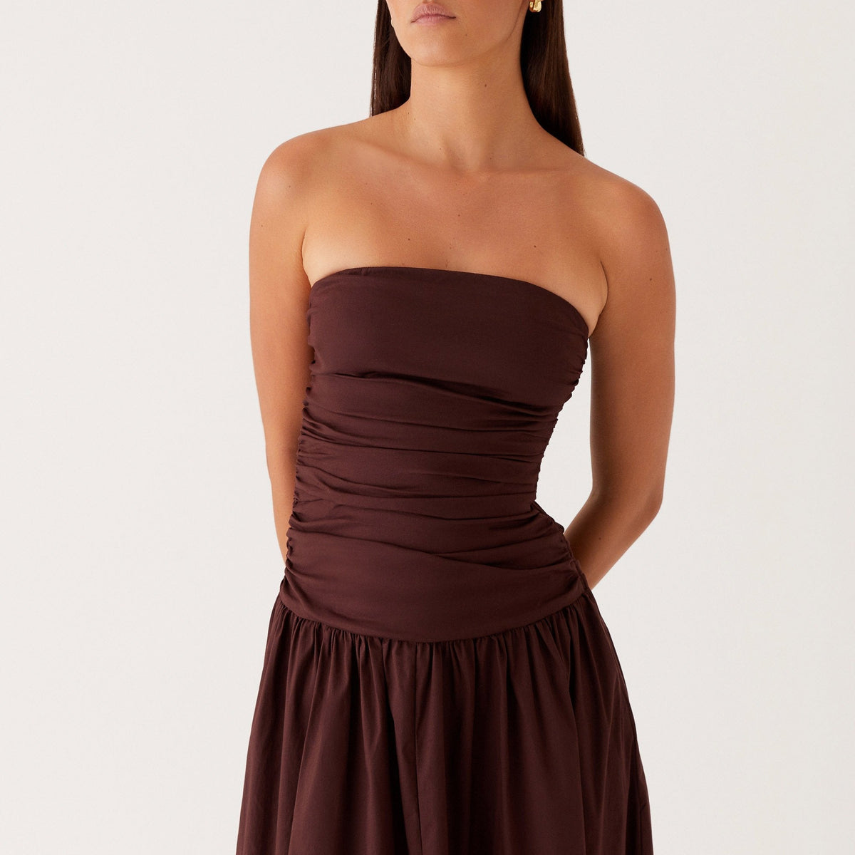 Norma | Cowl Neck Slinky Bias Cut Maxi Dress