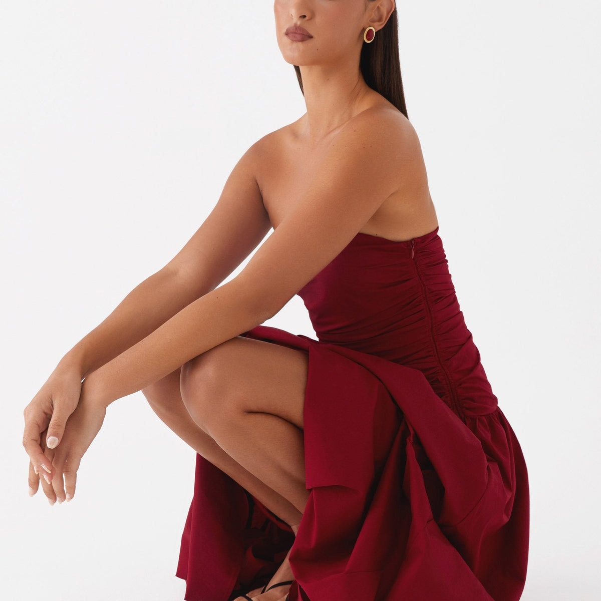 Norma | Cowl Neck Slinky Bias Cut Maxi Dress