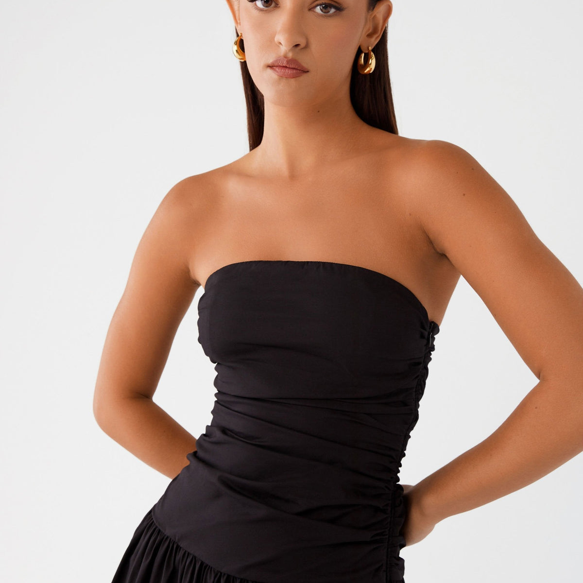 Norma | Cowl Neck Slinky Bias Cut Maxi Dress