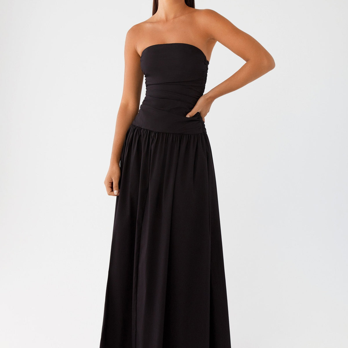 Norma | Cowl Neck Slinky Bias Cut Maxi Dress