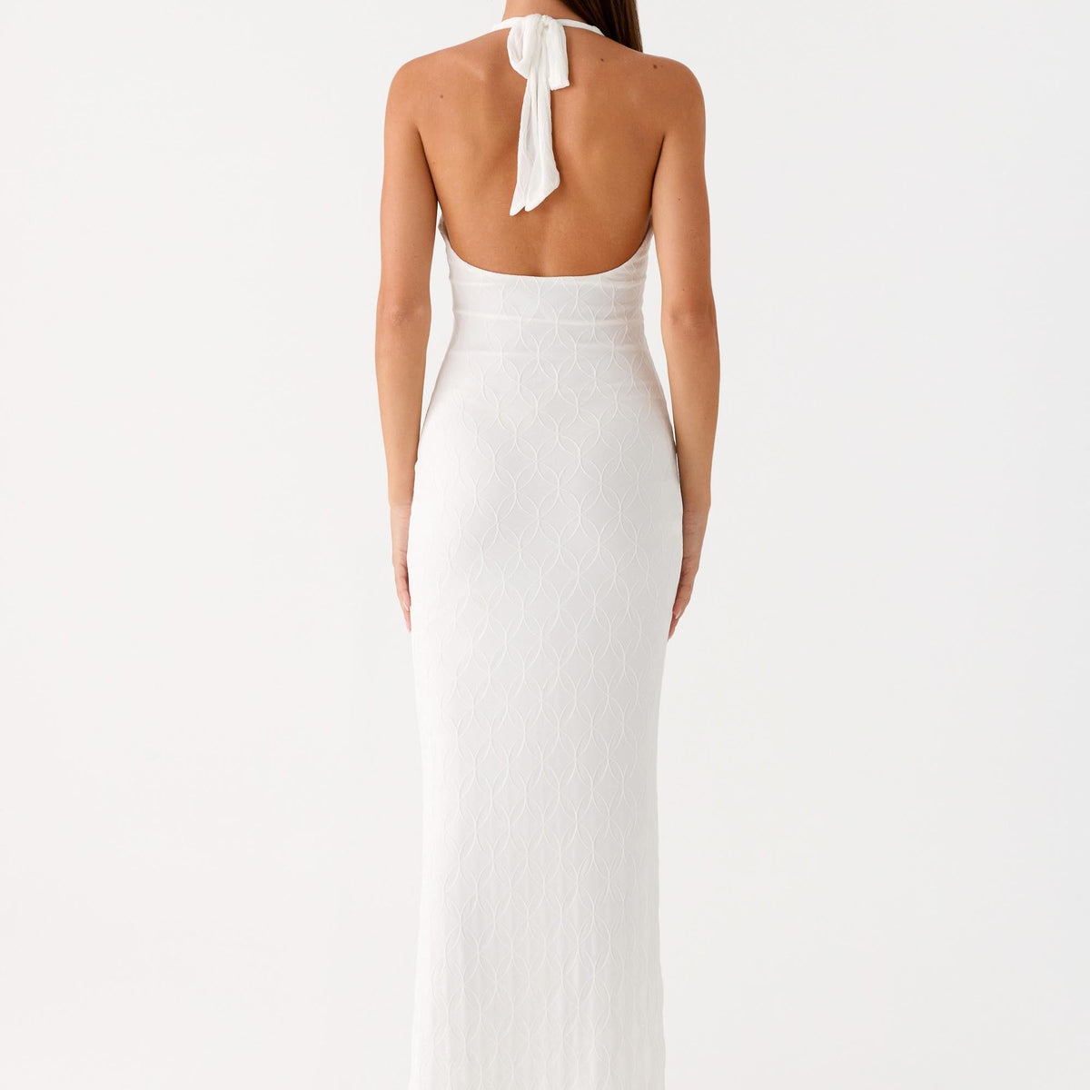 Alberta | V Neck Ruffles High Thigh Slit Maxi Dress
