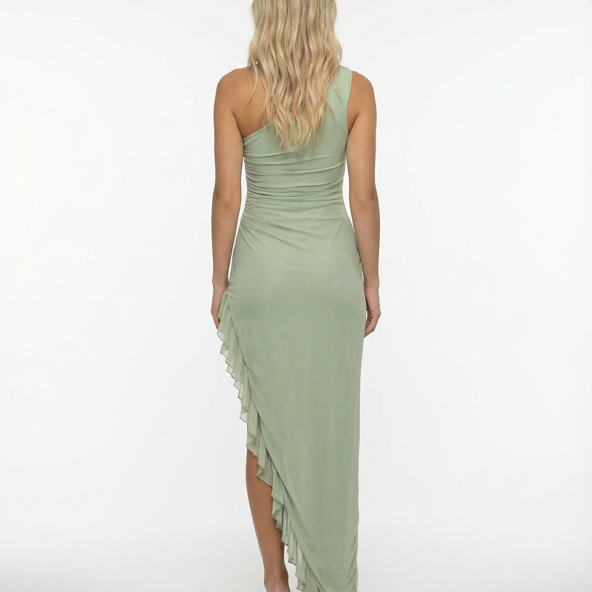 Michelle | One Shoulder Ruffled Maxi Dress