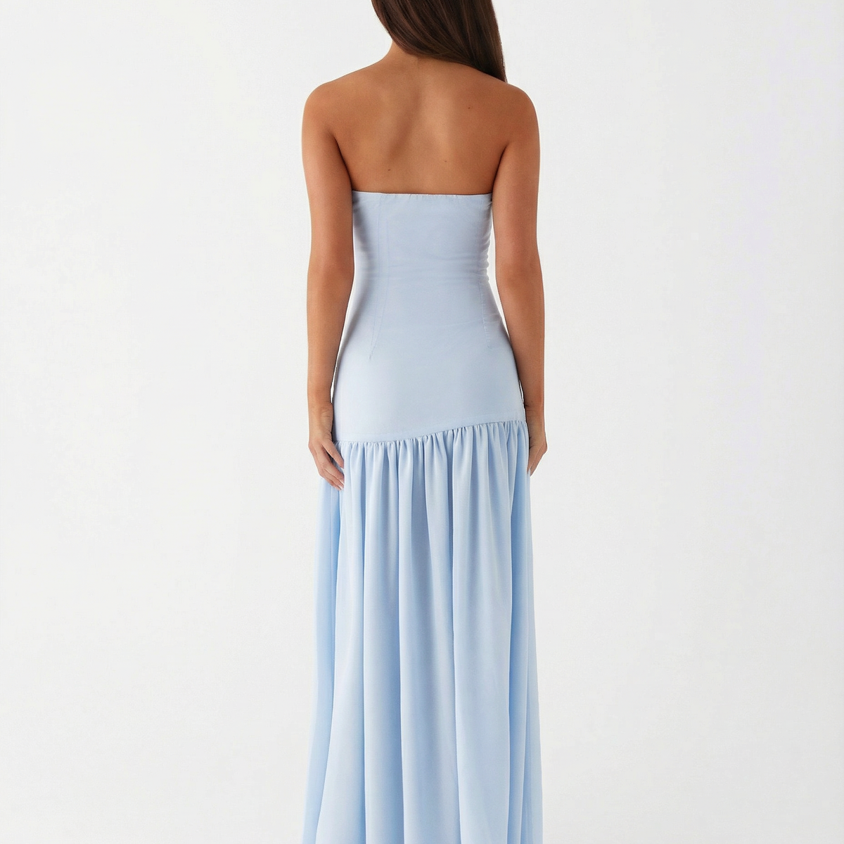 Polly | Strapless Maxi Dress with Side Slit