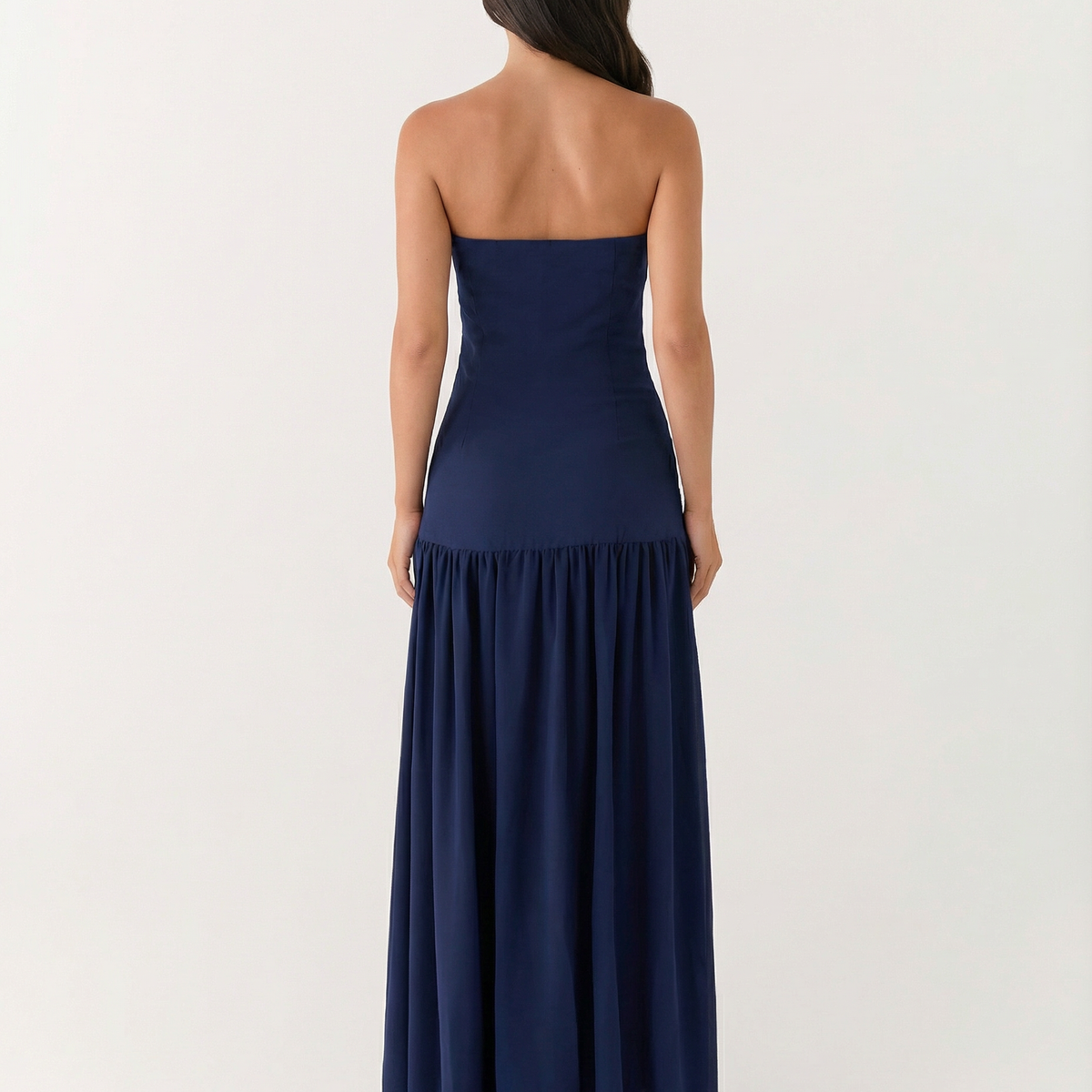 Polly | Strapless Maxi Dress with Side Slit