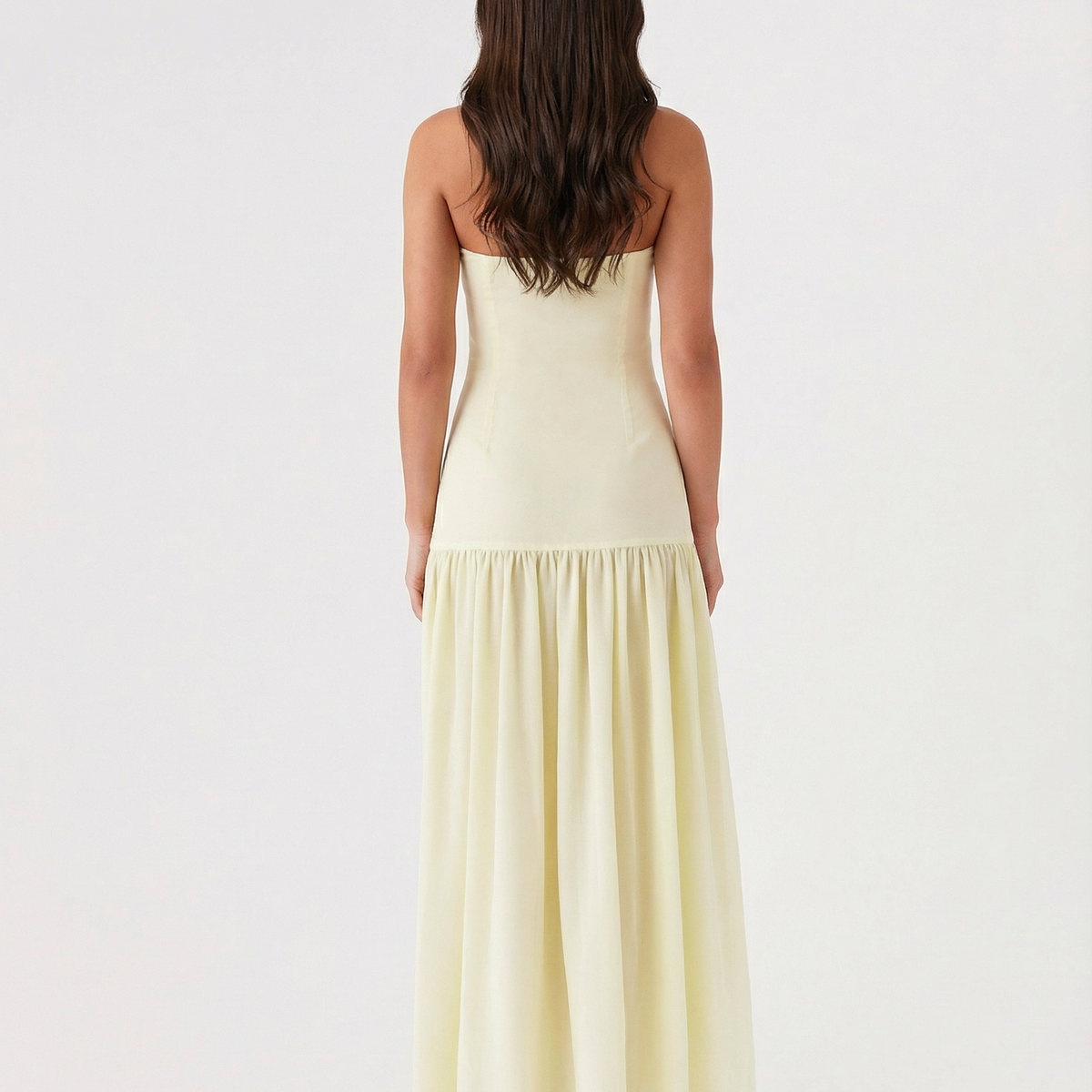 Polly | Strapless Maxi Dress with Side Slit