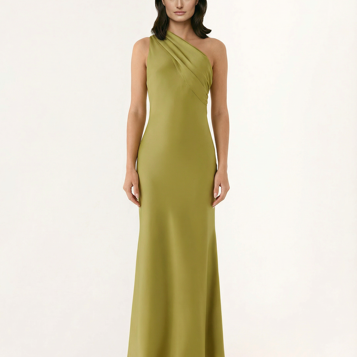 Jodie | One Shoulder Maxi Dress with Draped Detail