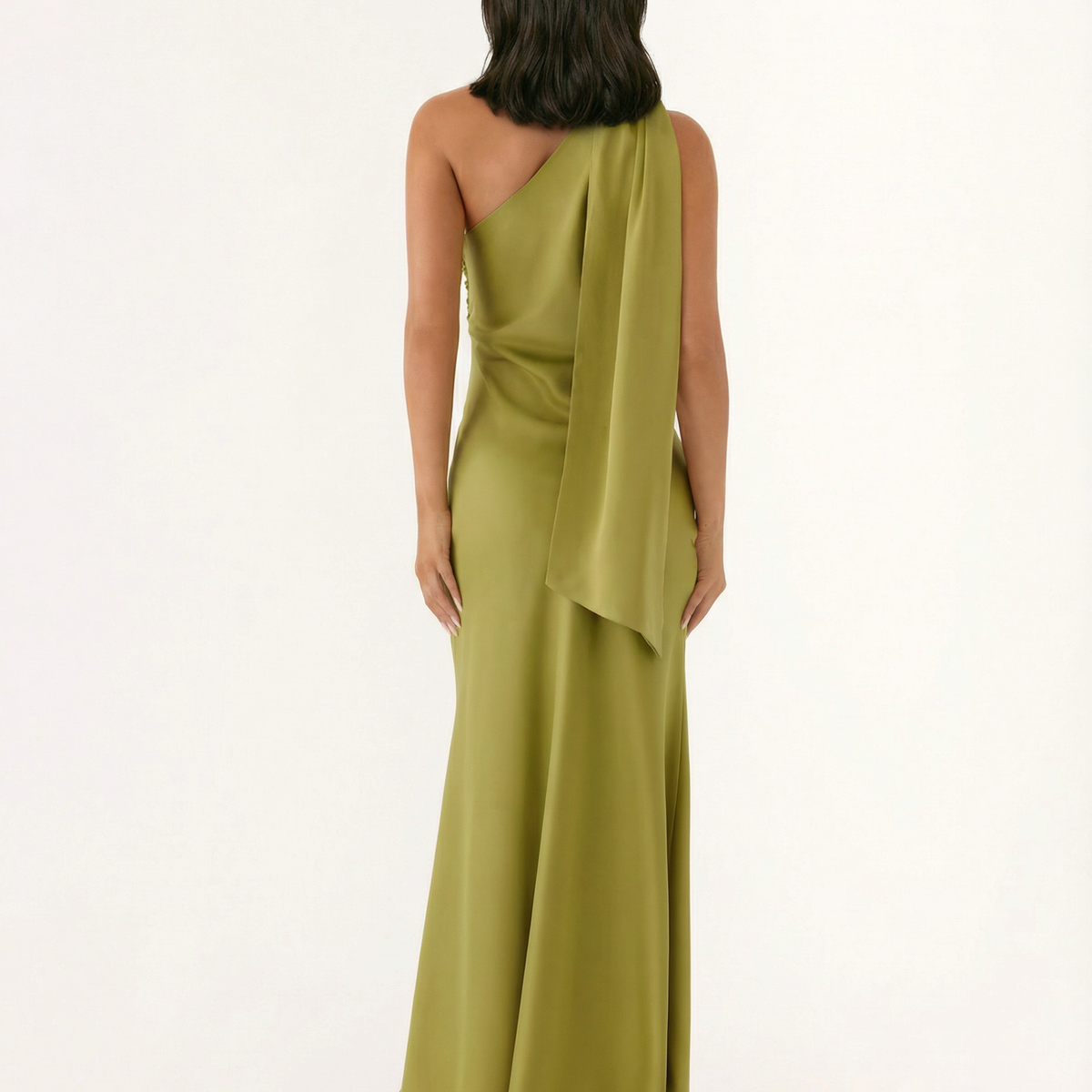 Jodie | One Shoulder Maxi Dress with Draped Detail