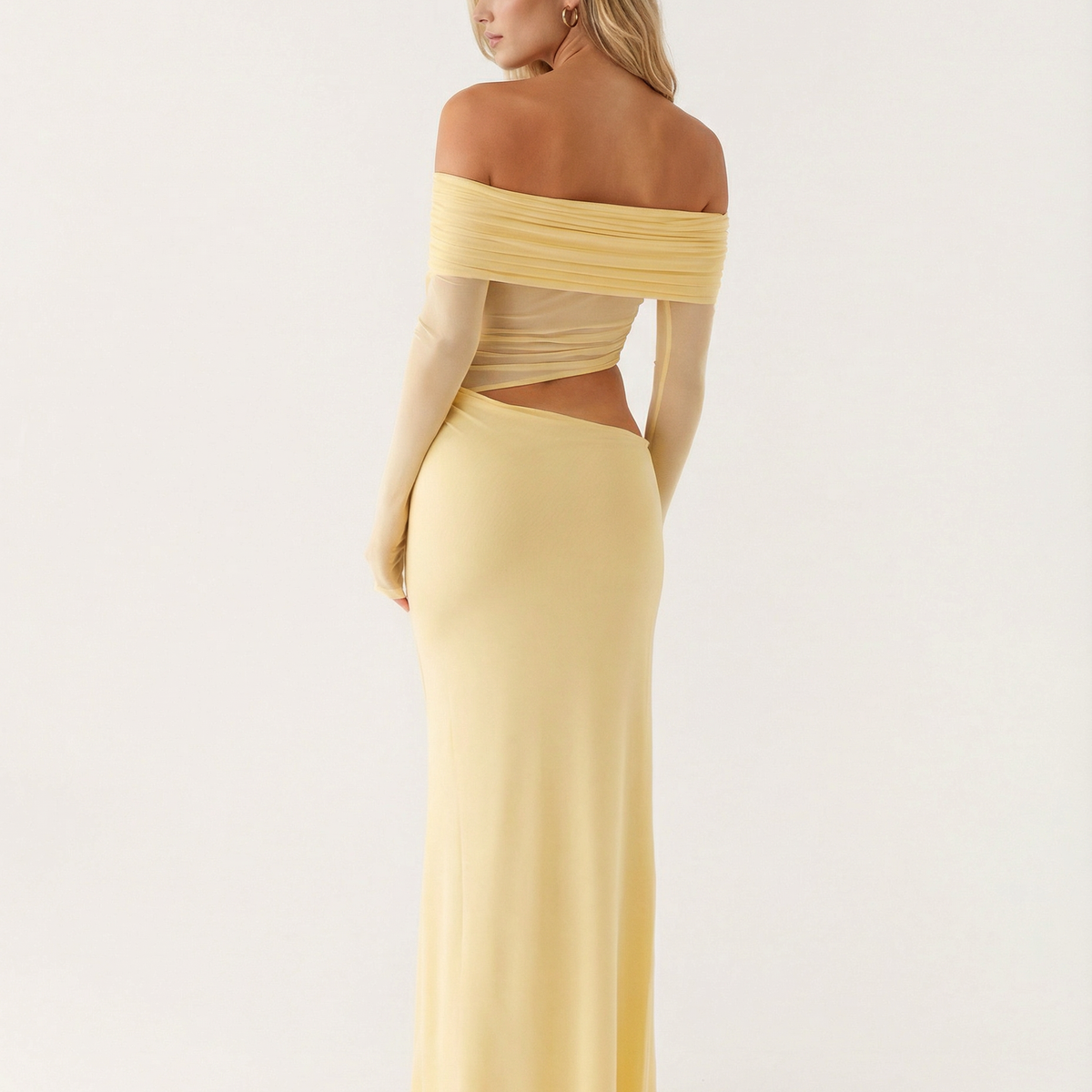 Bertie | Off Shoulder Maxi Dress with Side Cut-Outs