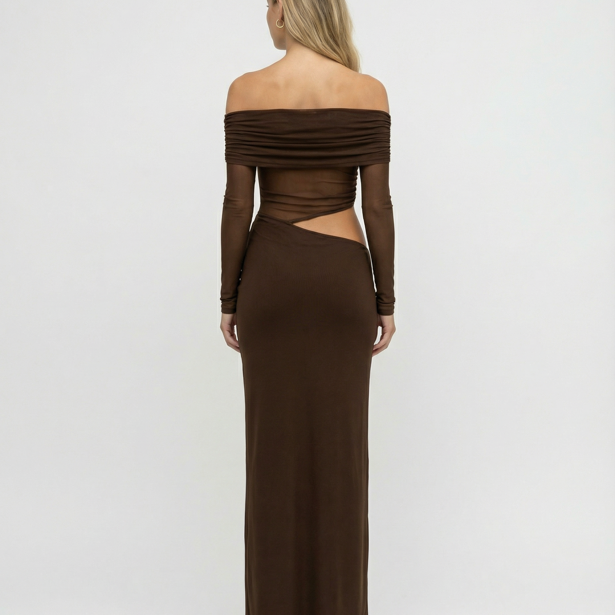 Bertie | Off Shoulder Maxi Dress with Side Cut-Outs