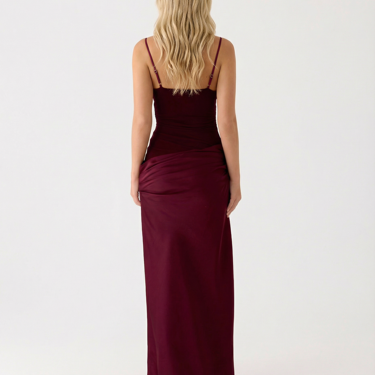 Tracie | Maxi Dress with Asymmetrical Neckline and Ruched Waist
