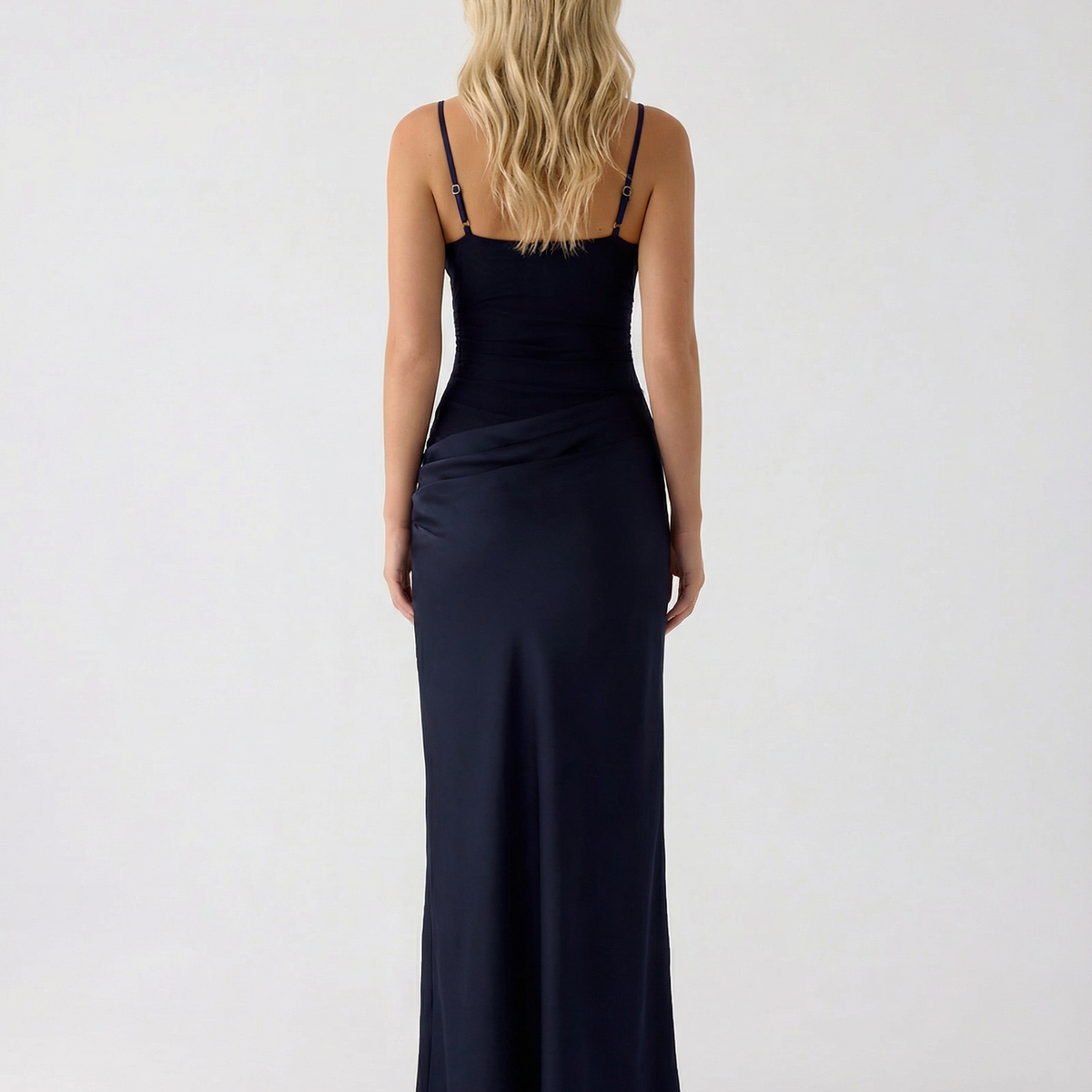 Tracie | Maxi Dress with Asymmetrical Neckline and Ruched Waist