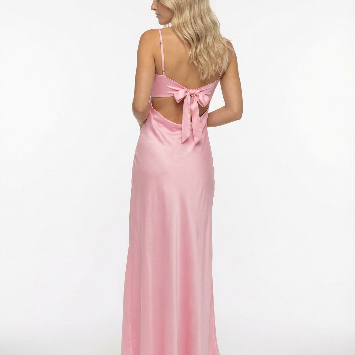 Colleen | Satin Maxi Dress with Cowl Neck
