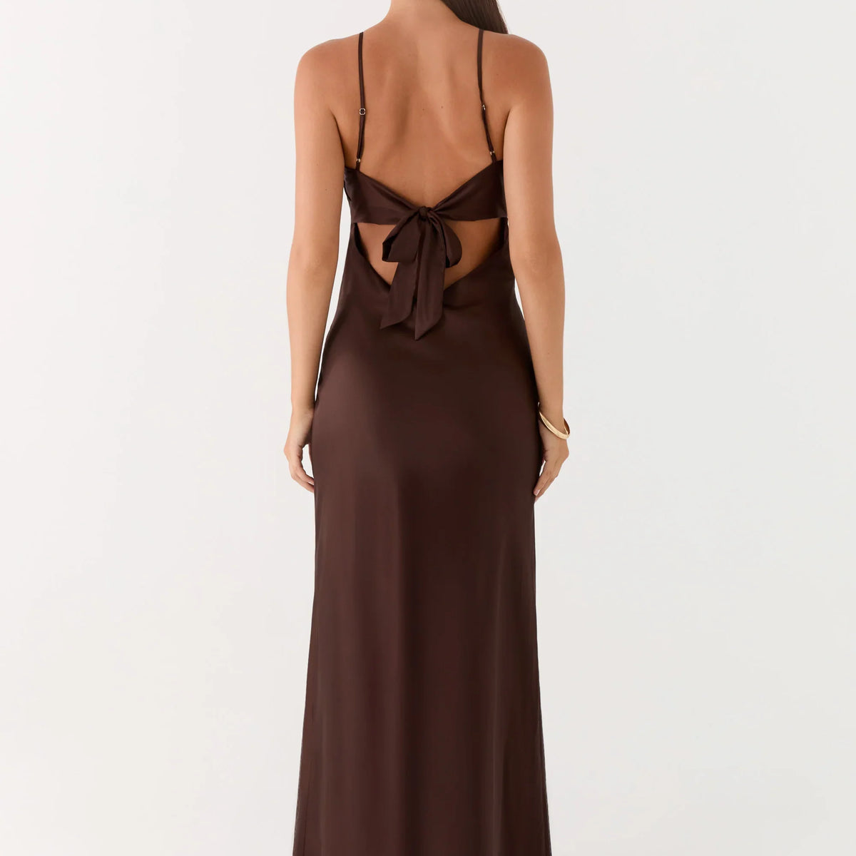 Colleen | Satin Maxi Dress with Cowl Neck