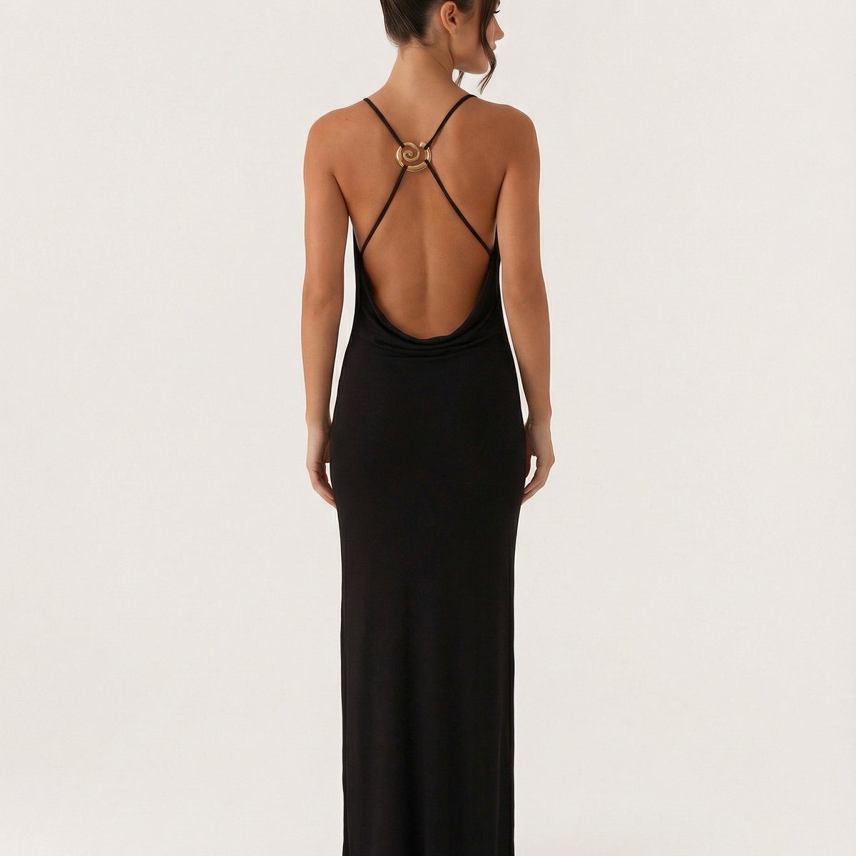 Sherri | Maxi Dress with Cowl Neck and Open Back