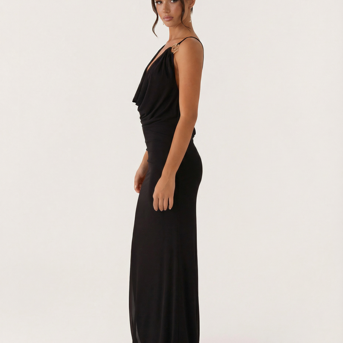 Sherri | Maxi Dress with Cowl Neck and Open Back