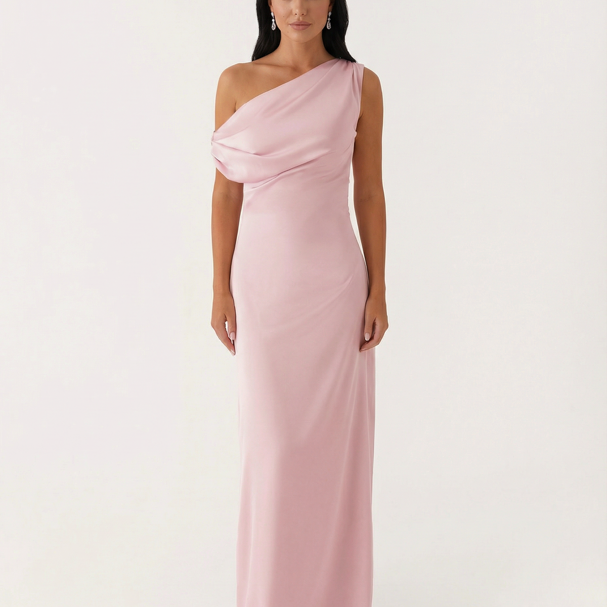 Myrna | One-Shoulder Satin Maxi Dress