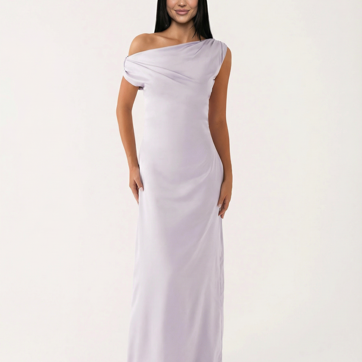Myrna | One-Shoulder Satin Maxi Dress
