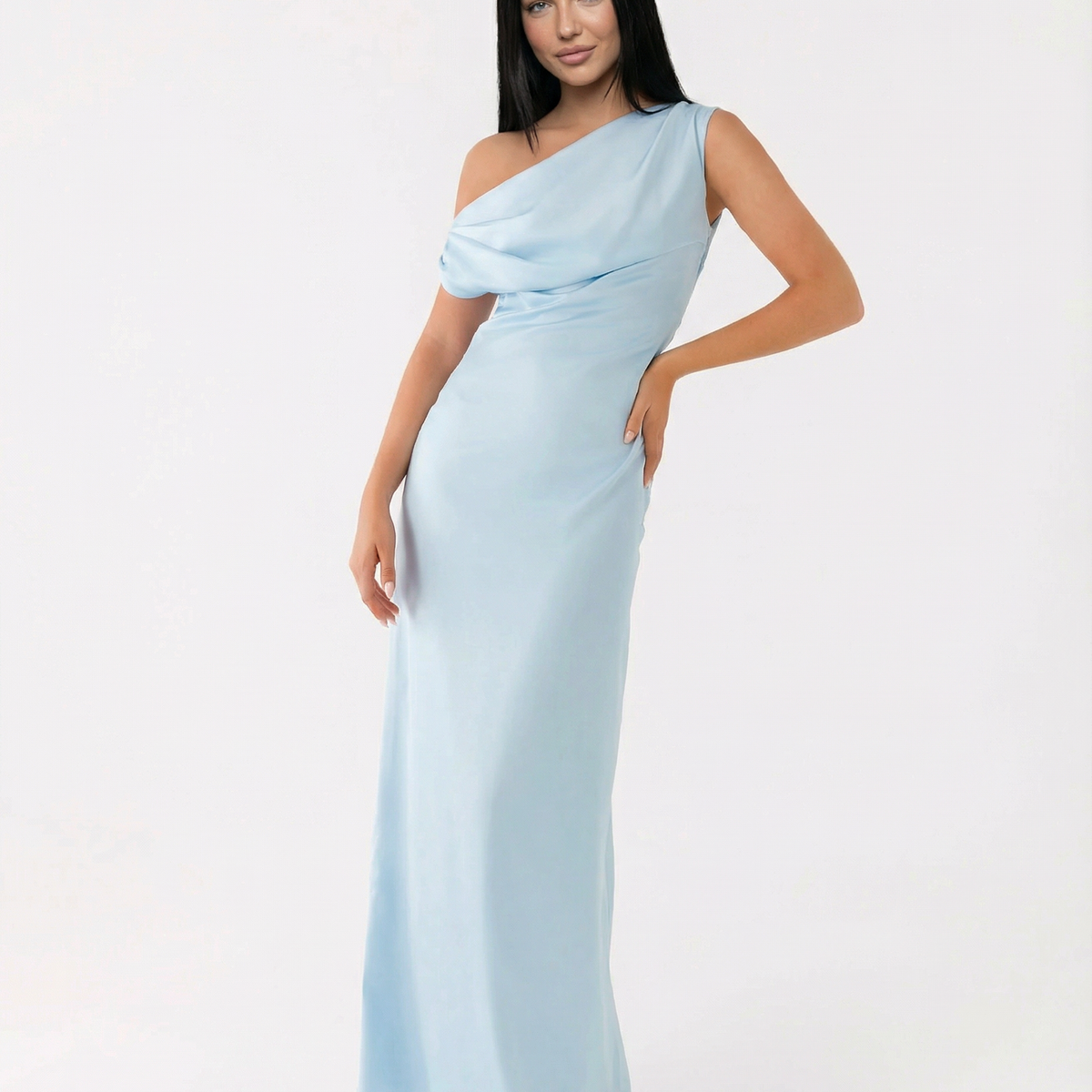 Myrna | One-Shoulder Satin Maxi Dress