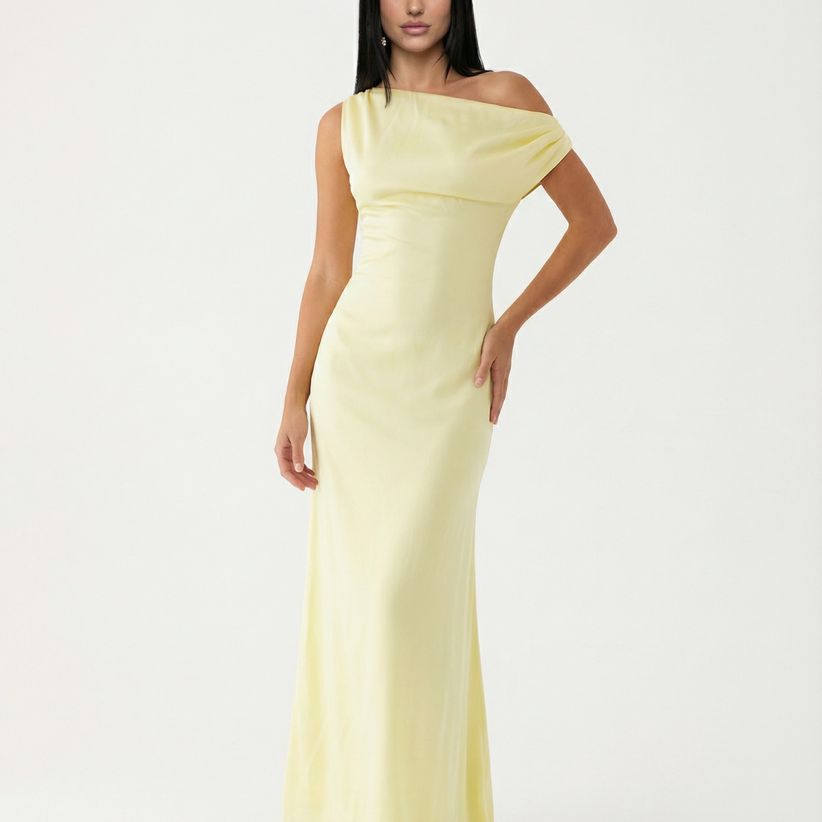 Myrna | One-Shoulder Satin Maxi Dress