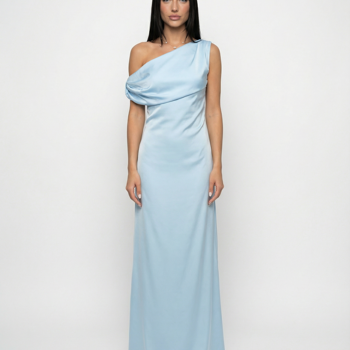 Myrna | One-Shoulder Satin Maxi Dress