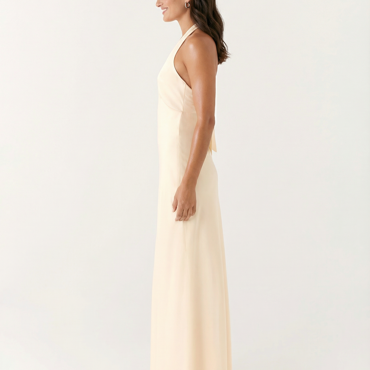 Addie | Halter Neck Maxi Dress with Low Back