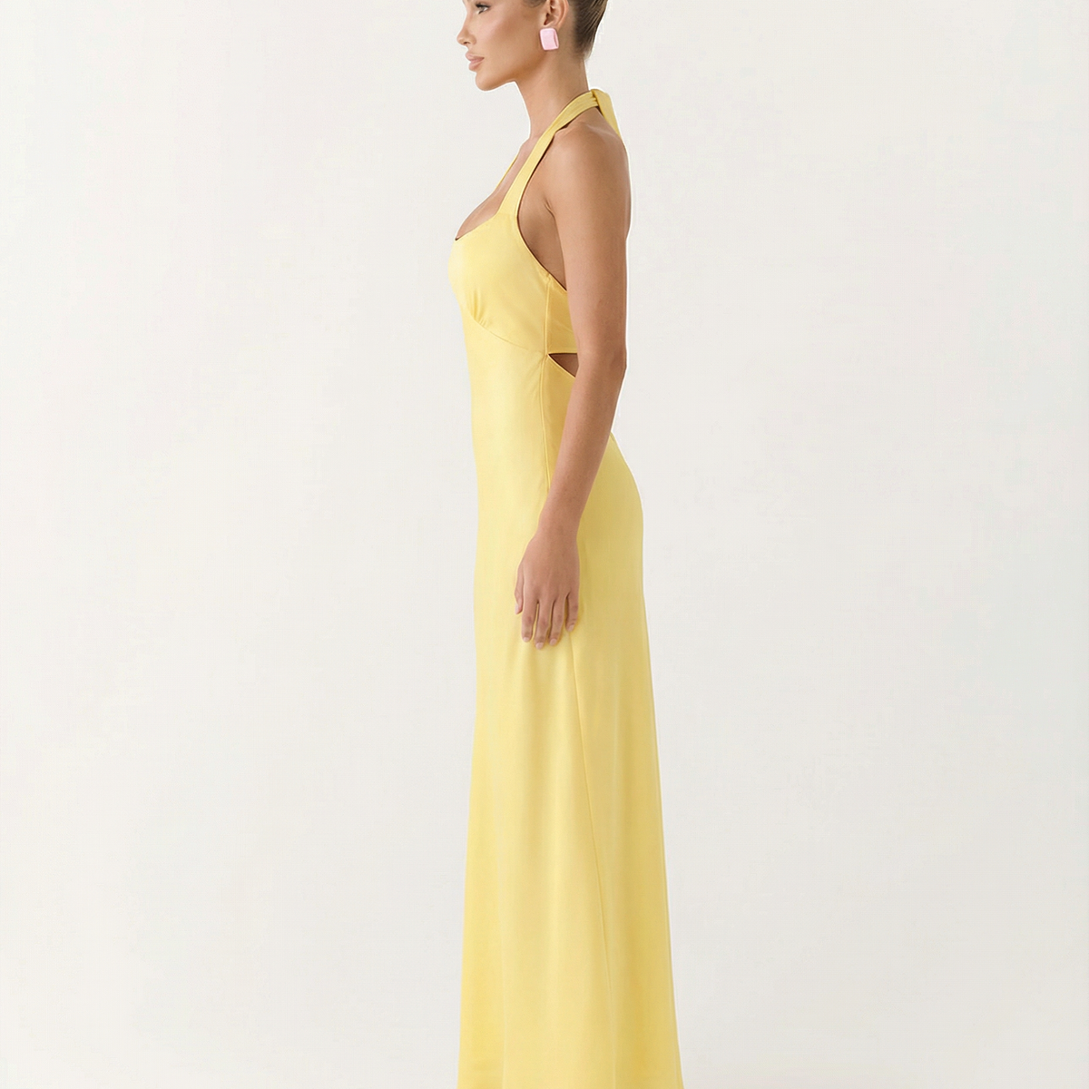 Addie | Halter Neck Maxi Dress with Low Back