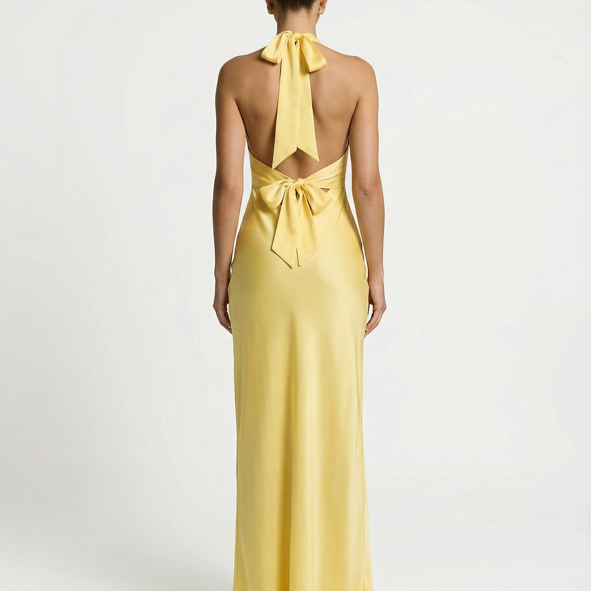Addie | Halter Neck Maxi Dress with Low Back