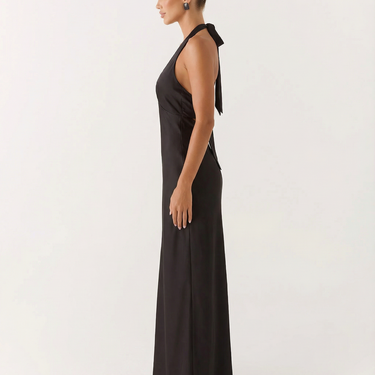 Addie | Halter Neck Maxi Dress with Low Back