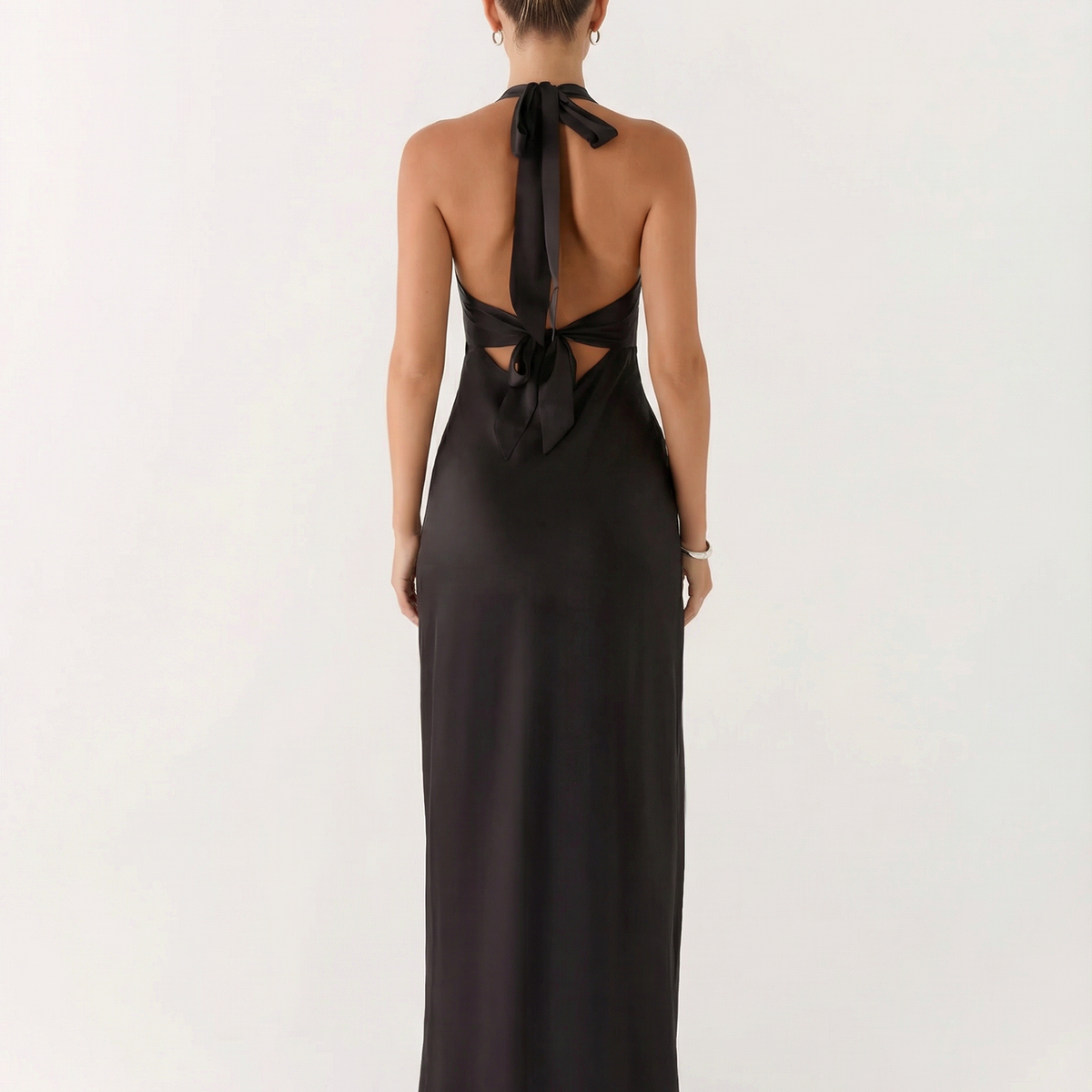 Addie | Halter Neck Maxi Dress with Low Back