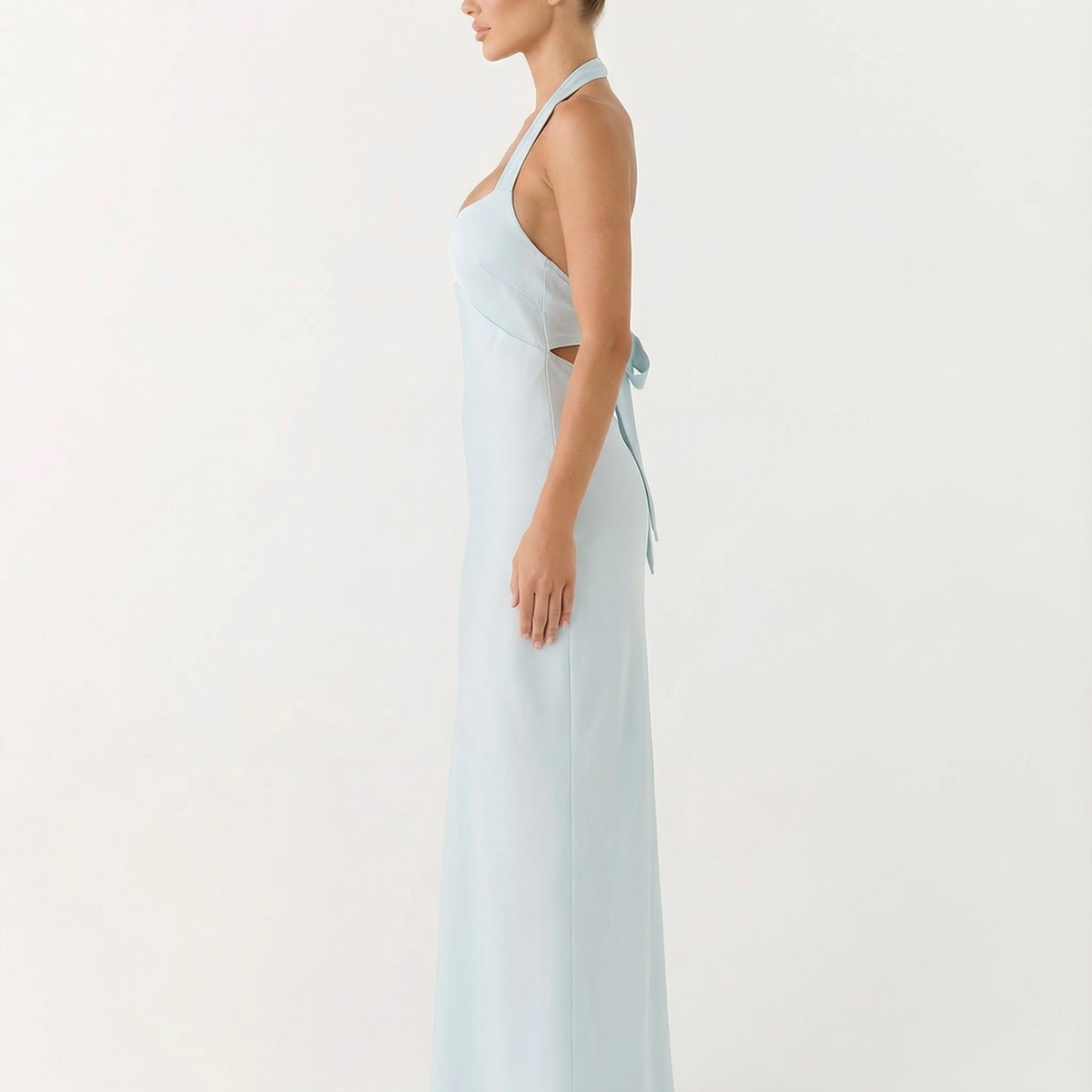 Addie | Halter Neck Maxi Dress with Low Back