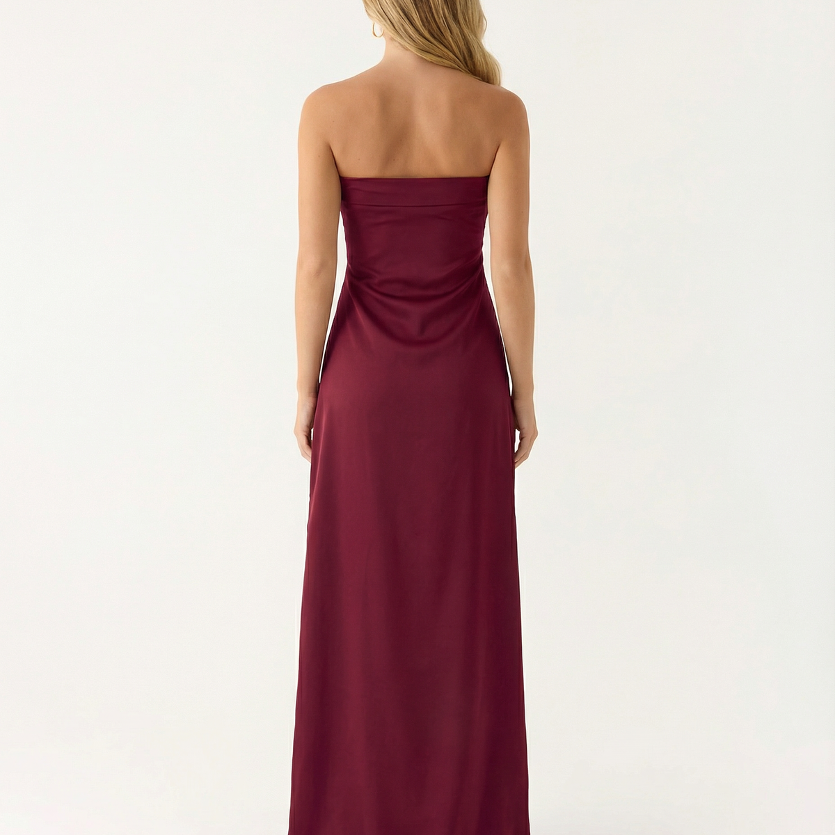 Nita | Strapless Maxi Dress with Ruched Back