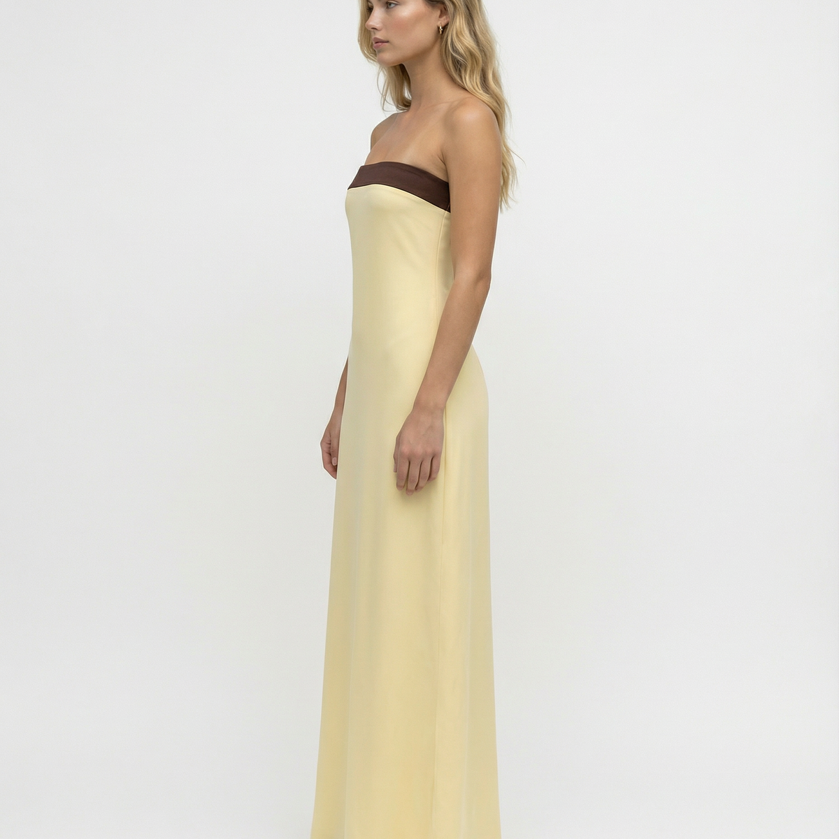 Nita | Strapless Maxi Dress with Ruched Back