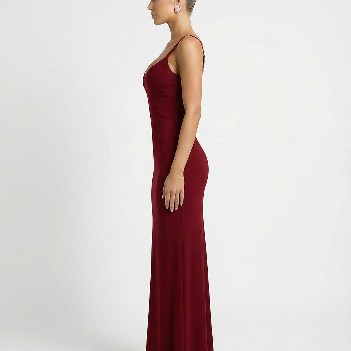 Erica | Bodycon Maxi Dress with Ruched Cut-Out Detail