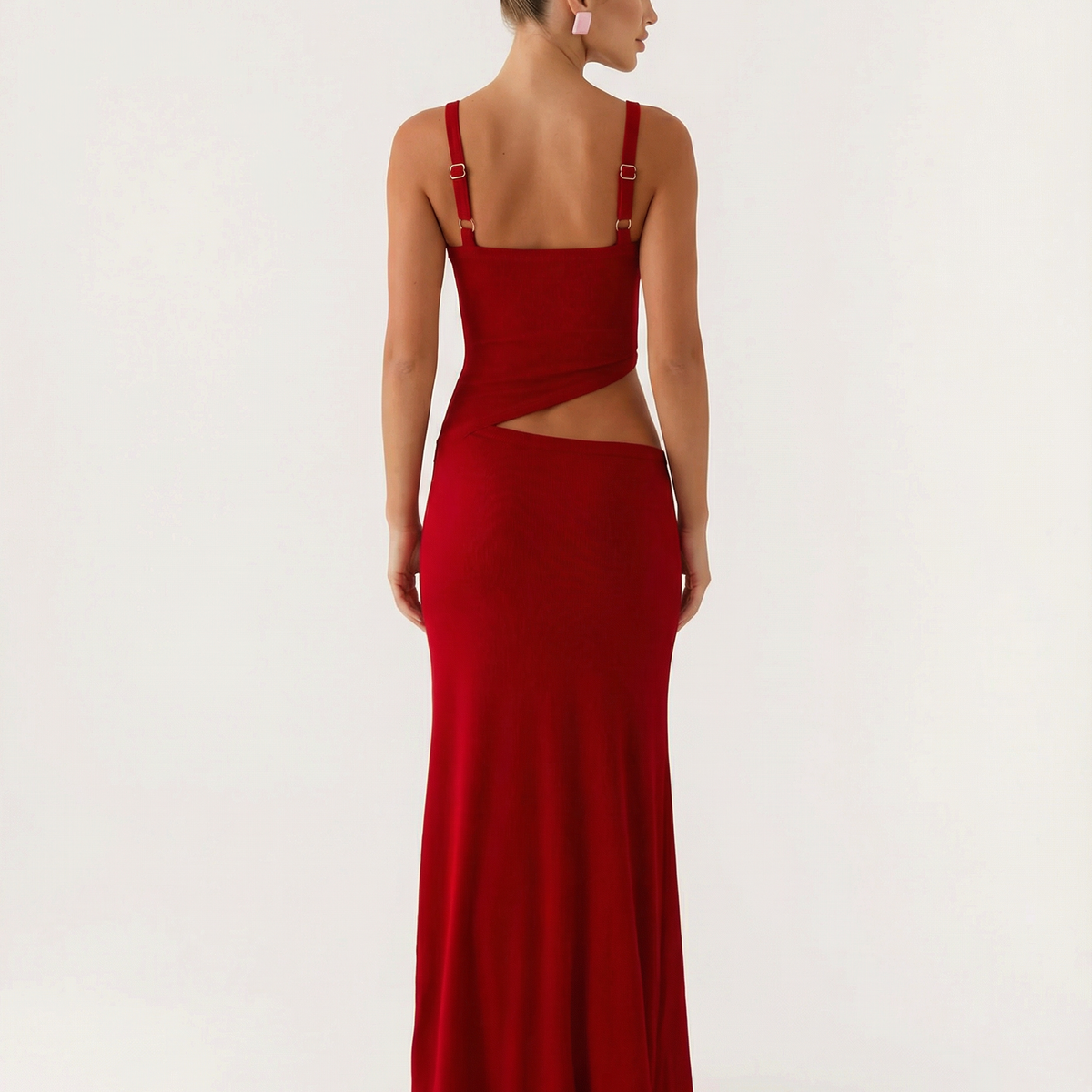 Erica | Bodycon Maxi Dress with Ruched Cut-Out Detail
