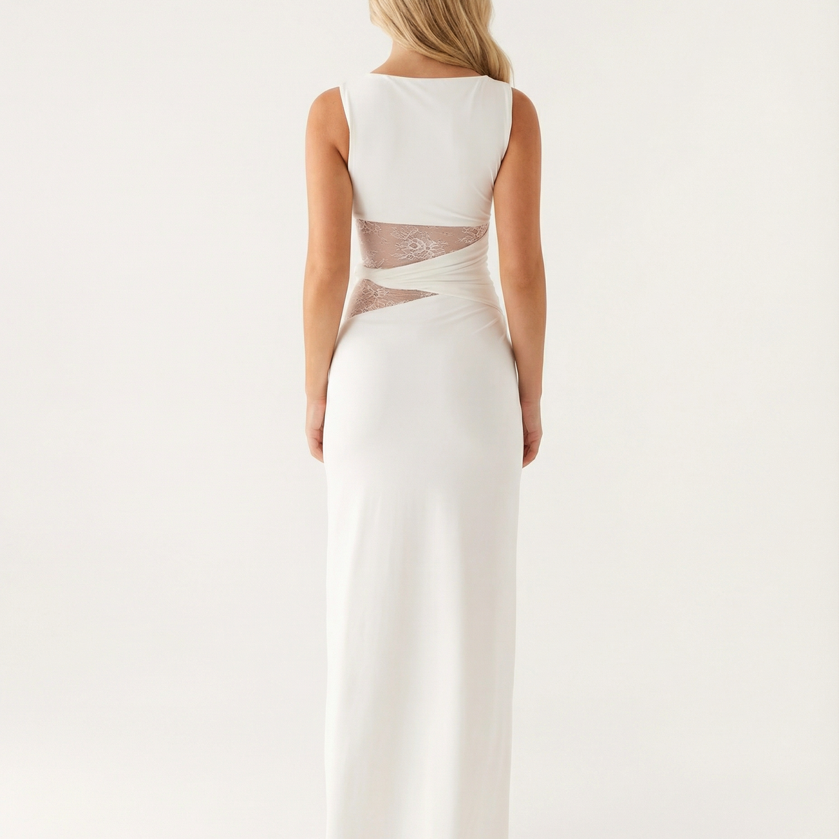 Katy | Maxi Dress with Lace Waist Cut-Out