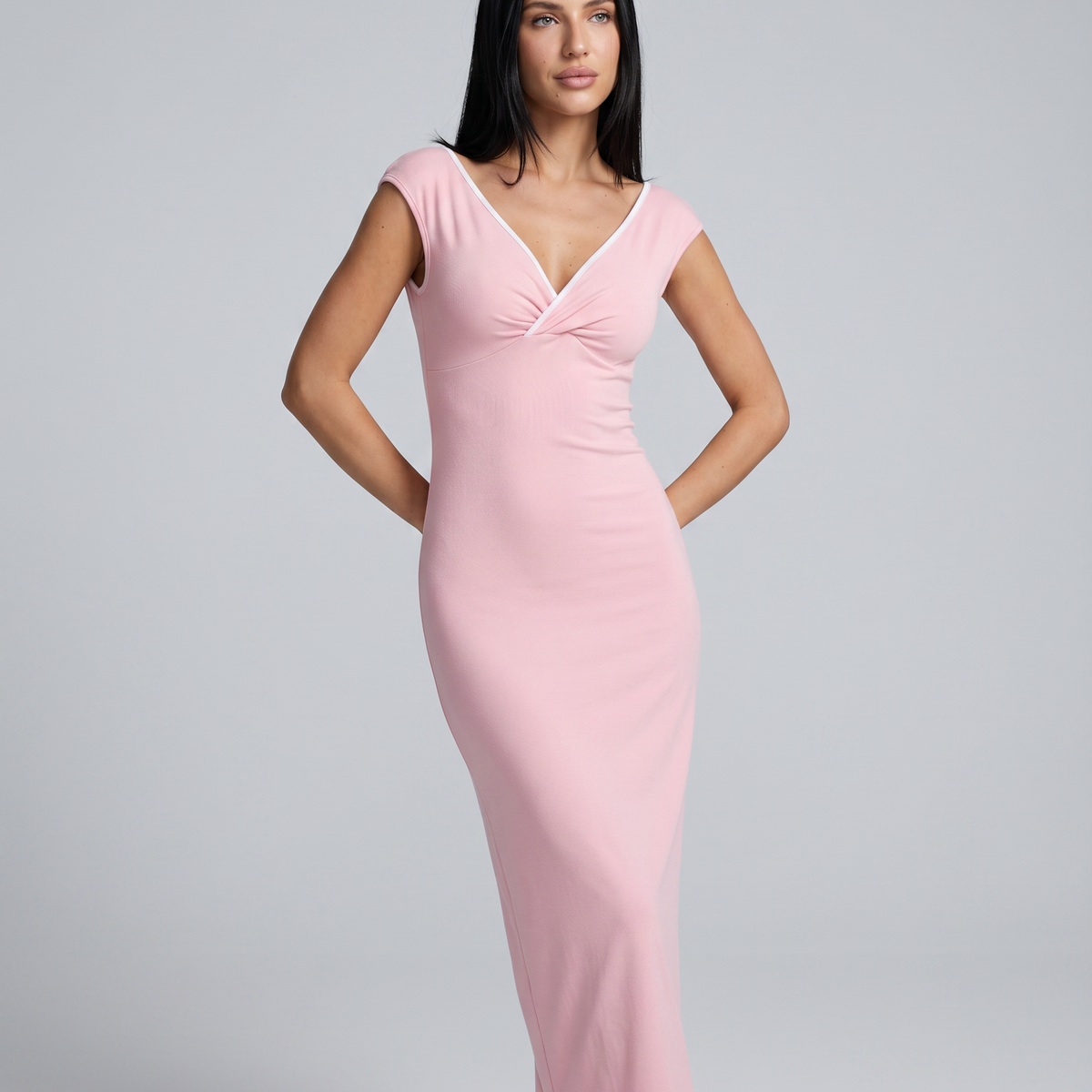 Delia | Off Shoulder Maxi Dress with Ruched Waist