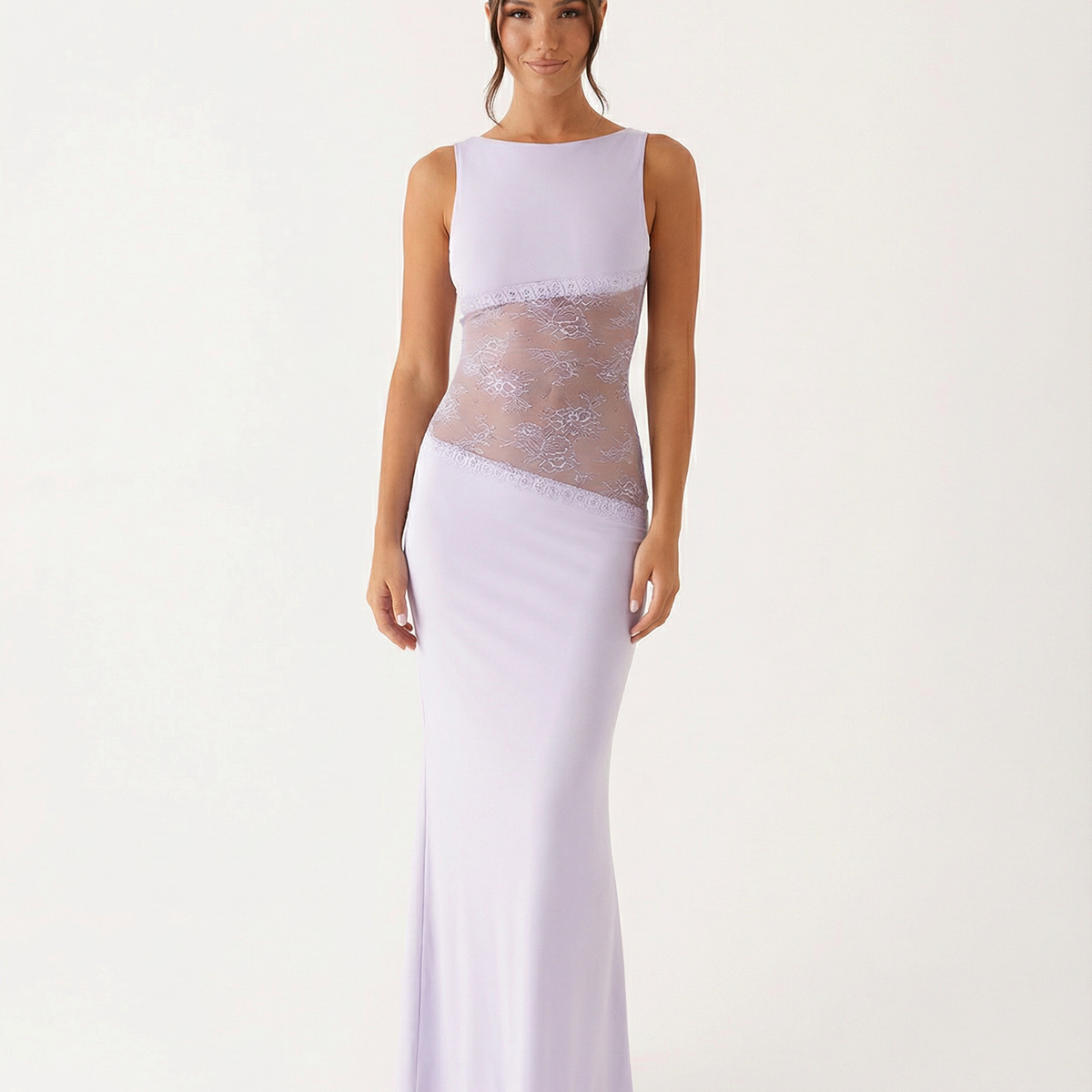 Marta | Lace Waist Open Back Maxi Dress