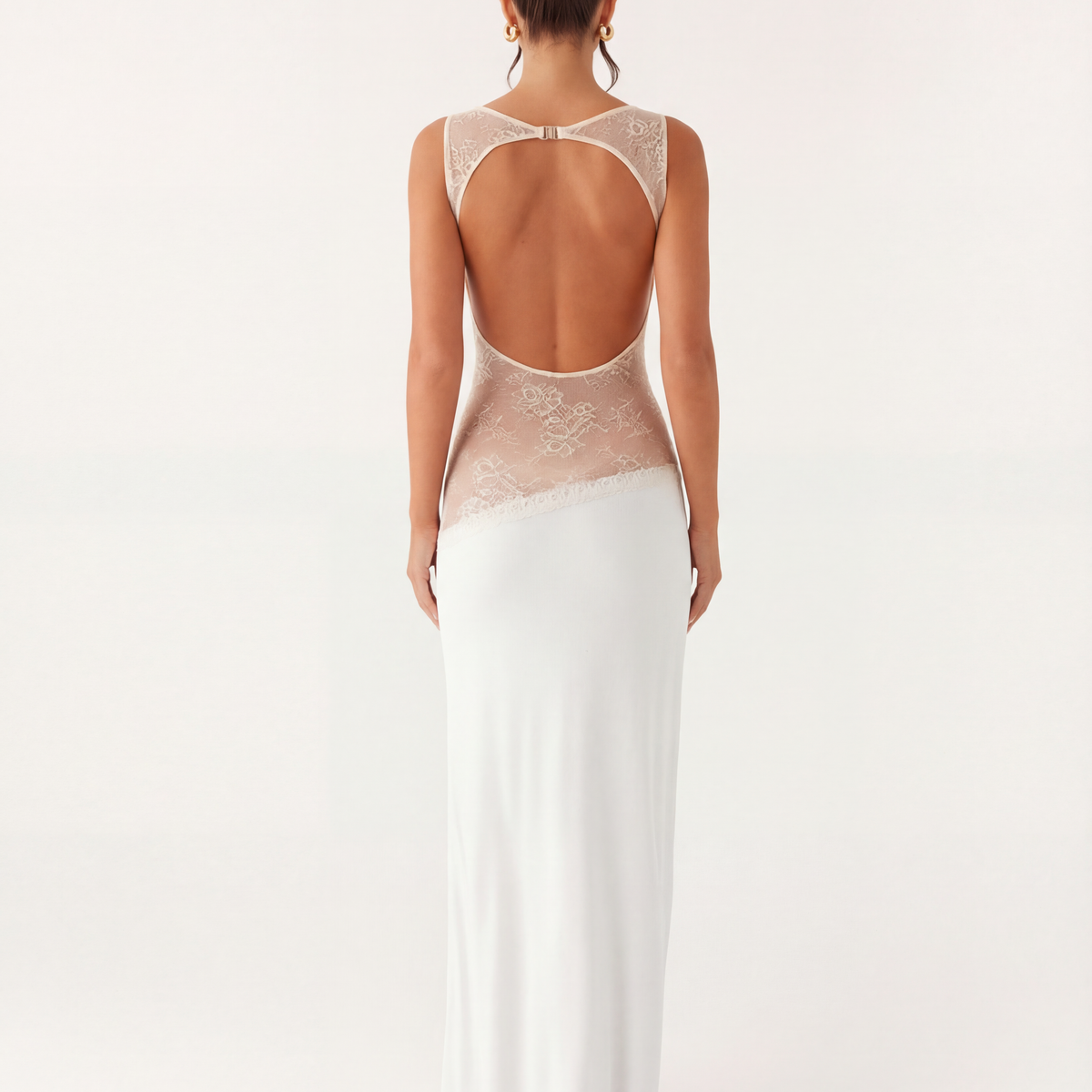Marta | Lace Waist Open Back Maxi Dress
