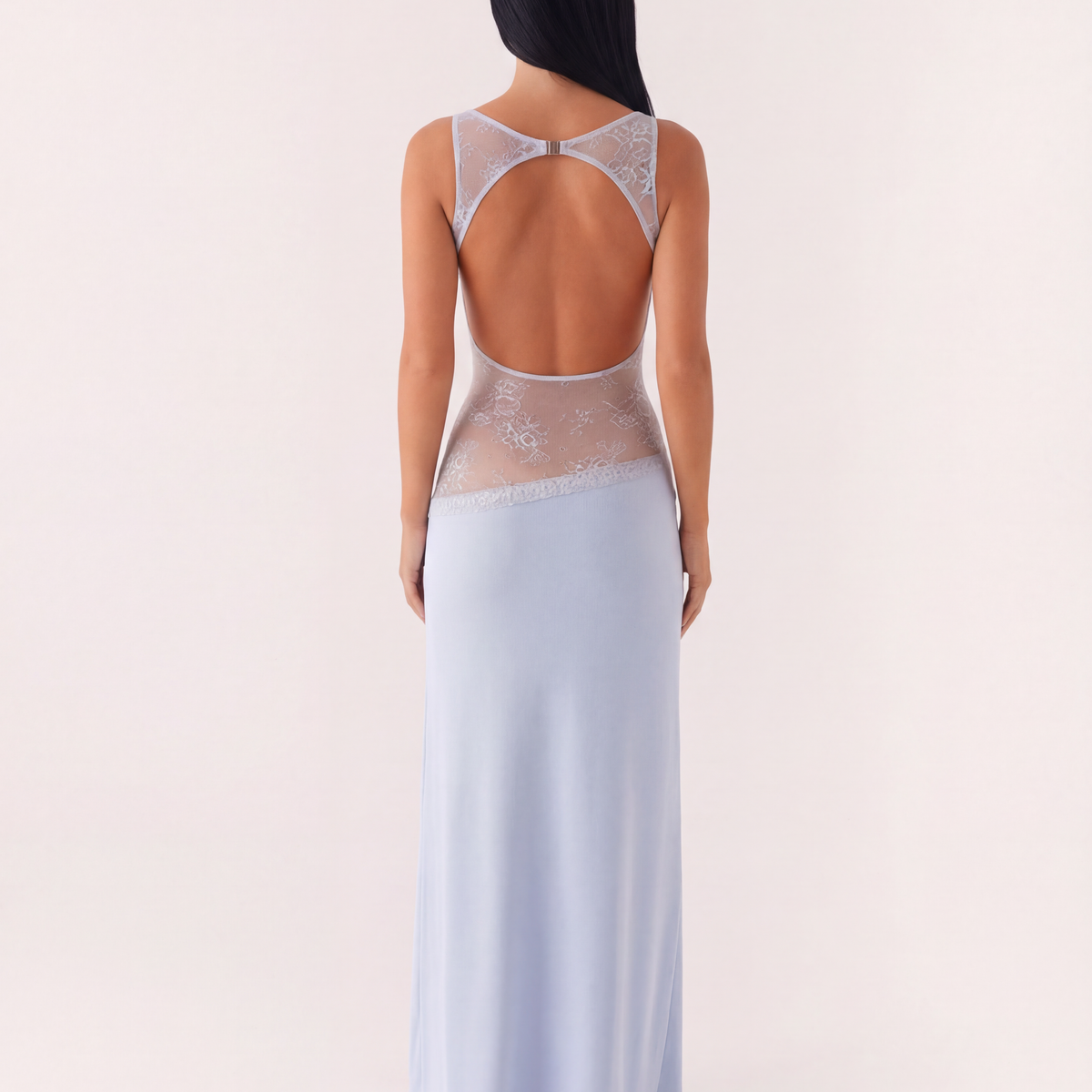 Marta | Lace Waist Open Back Maxi Dress