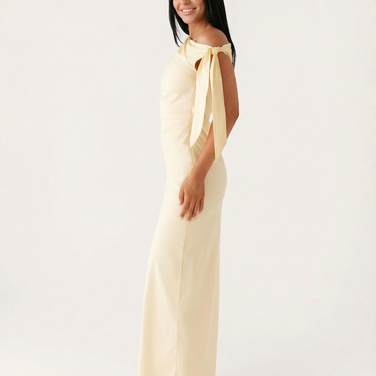 Beth | One-Shoulder Tie Maxi Dress
