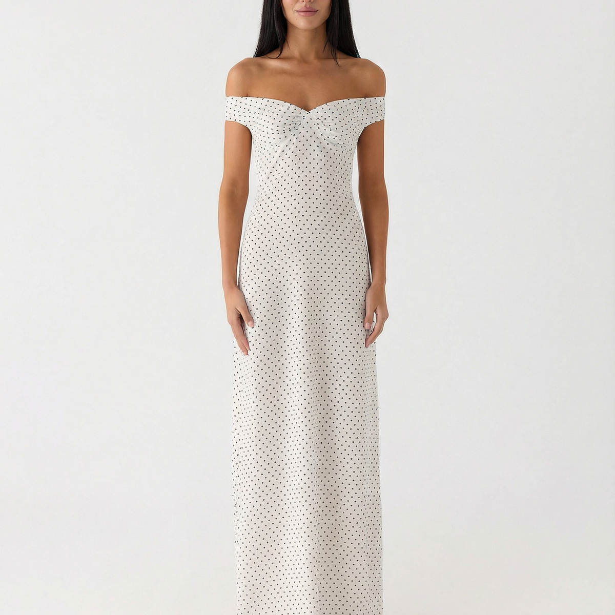 Eileen | Off-Shoulder Maxi Dress with Sweetheart Neckline