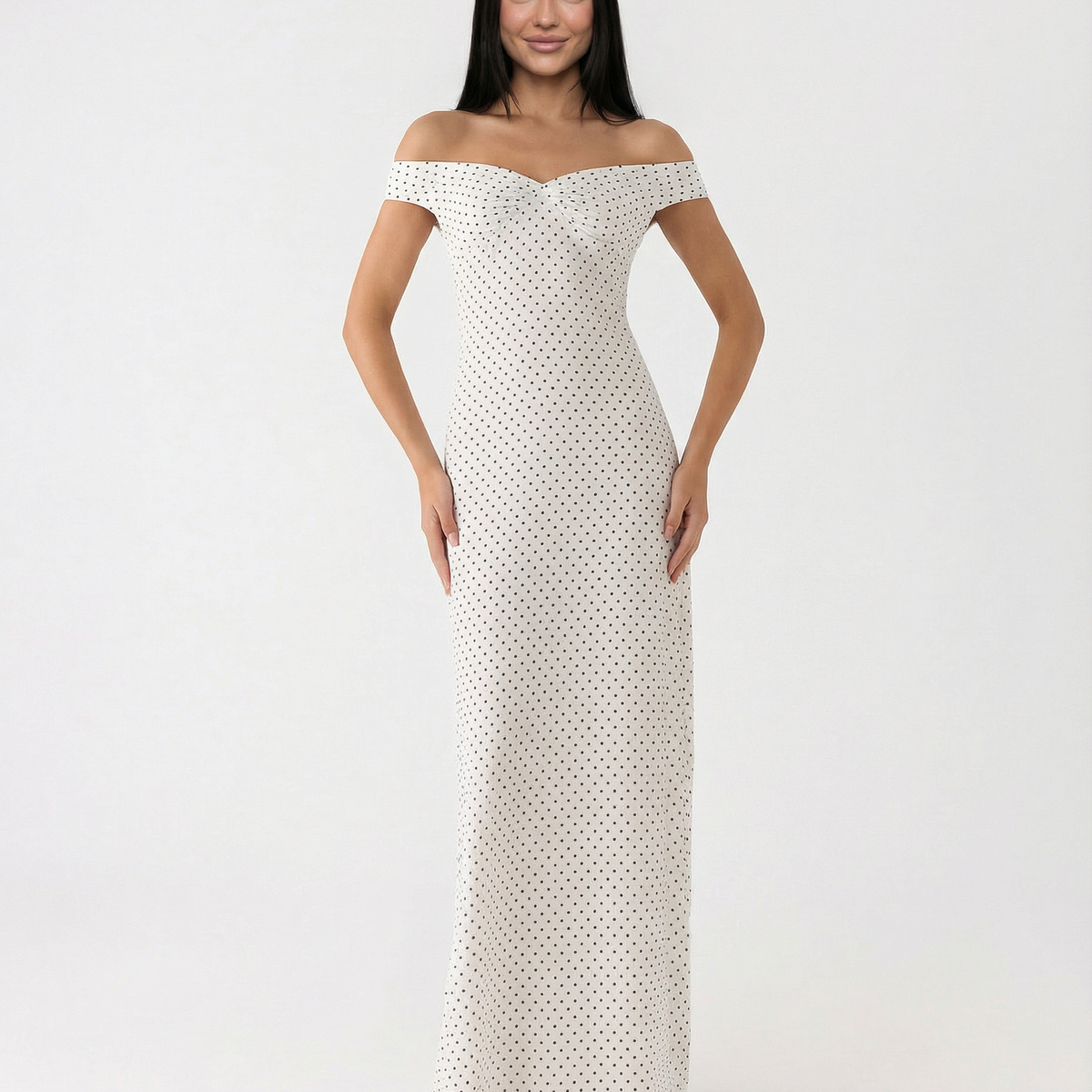 Eileen | Off-Shoulder Maxi Dress with Sweetheart Neckline