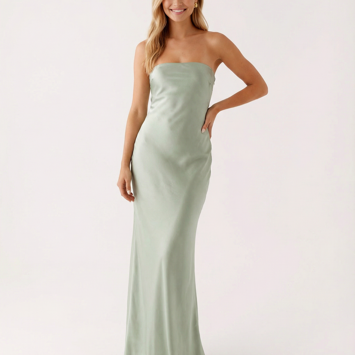 Rosario | Strapless Maxi Dress with Open Back
