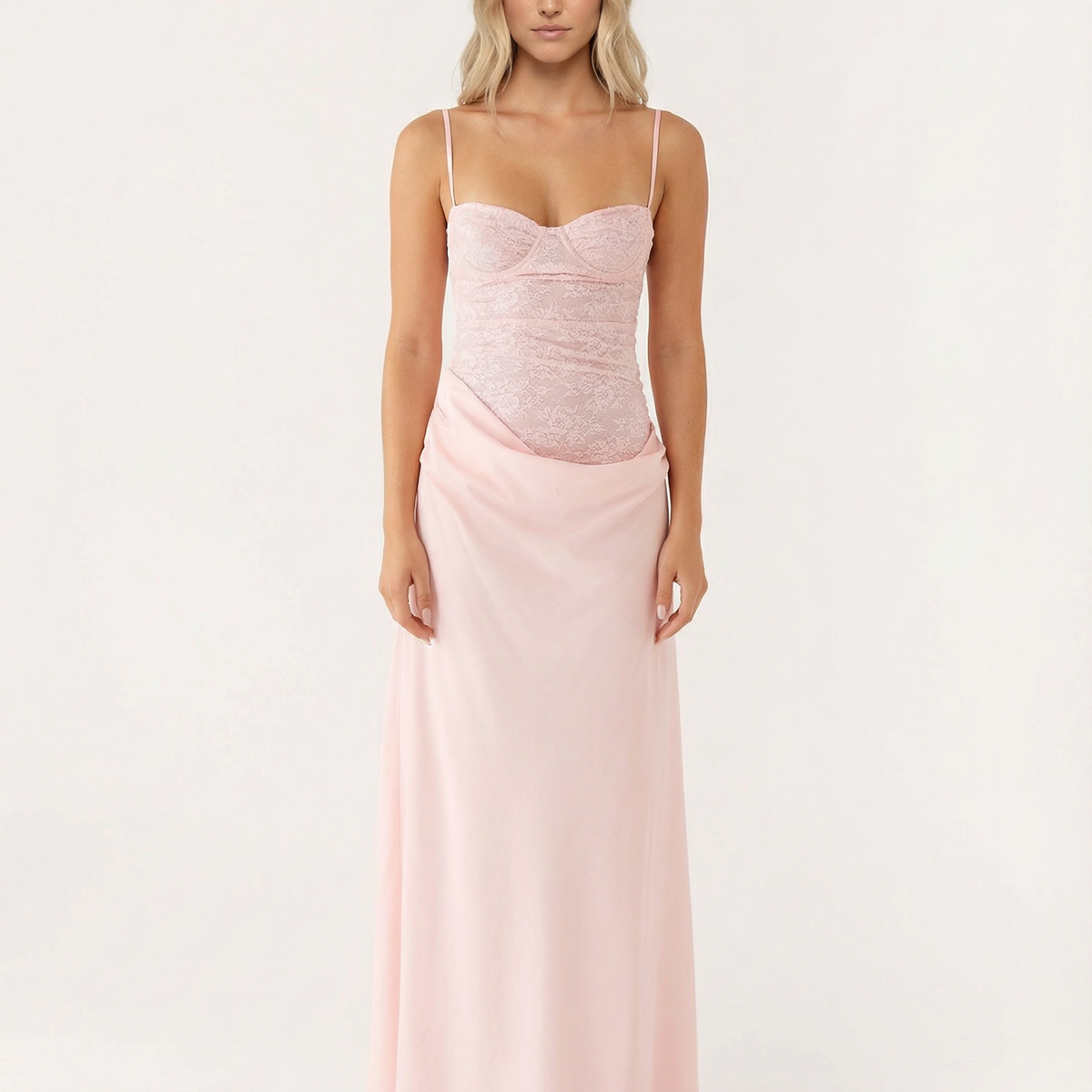 Tiffany | Maxi Dress with Underwired Bust and Cowl Draping