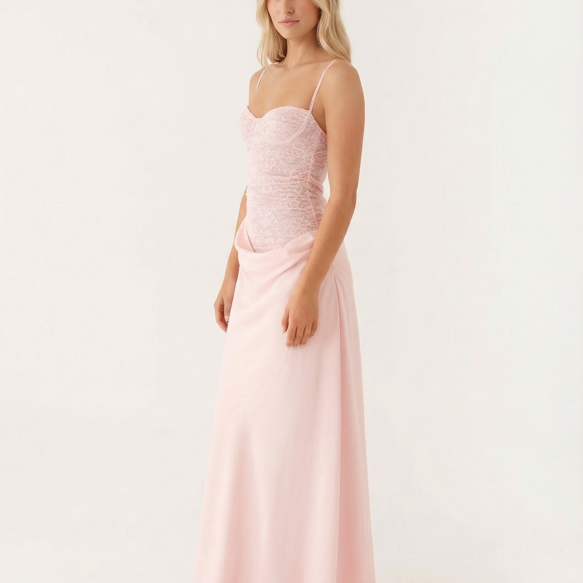 Tiffany | Maxi Dress with Underwired Bust and Cowl Draping