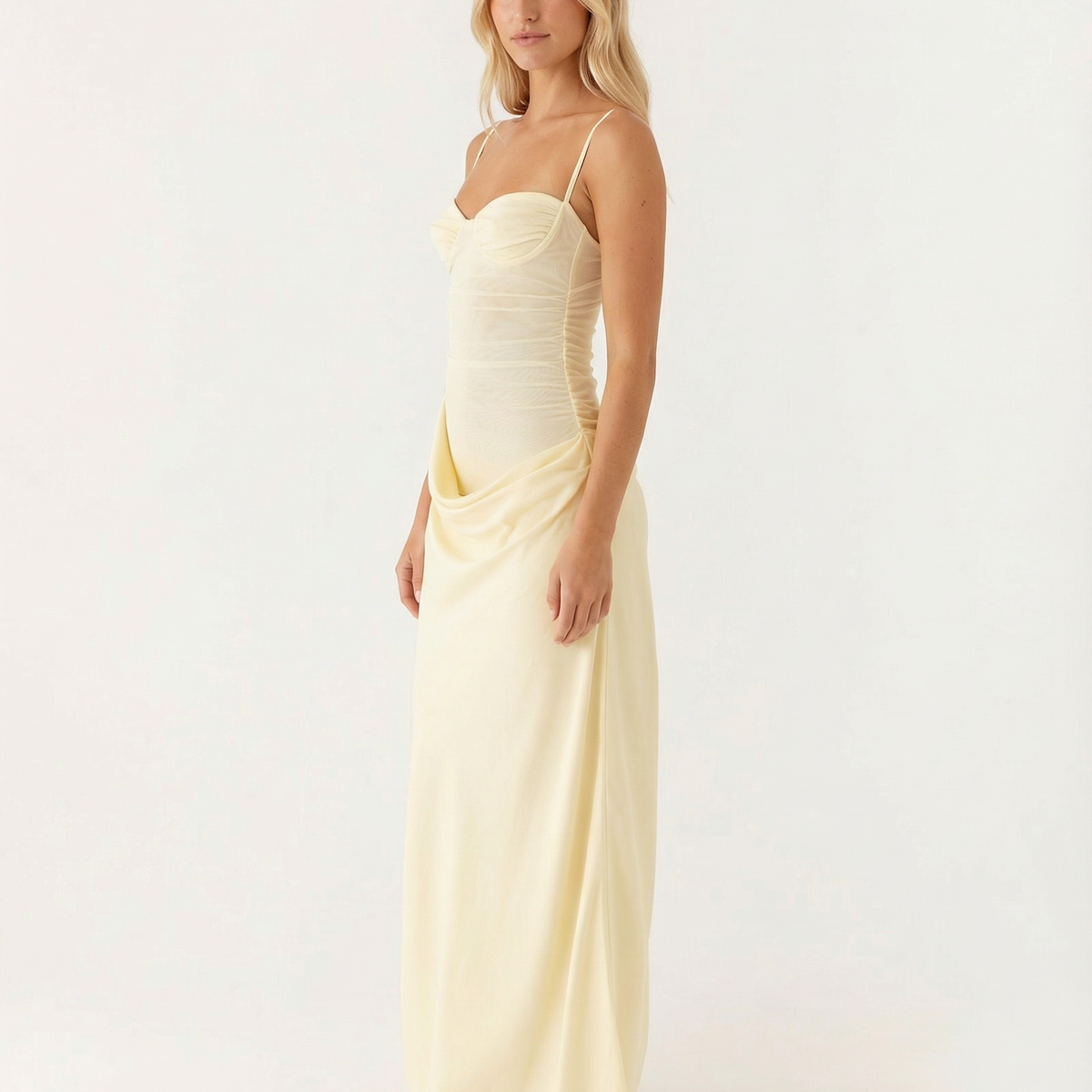 Tiffany | Maxi Dress with Underwired Bust and Cowl Draping